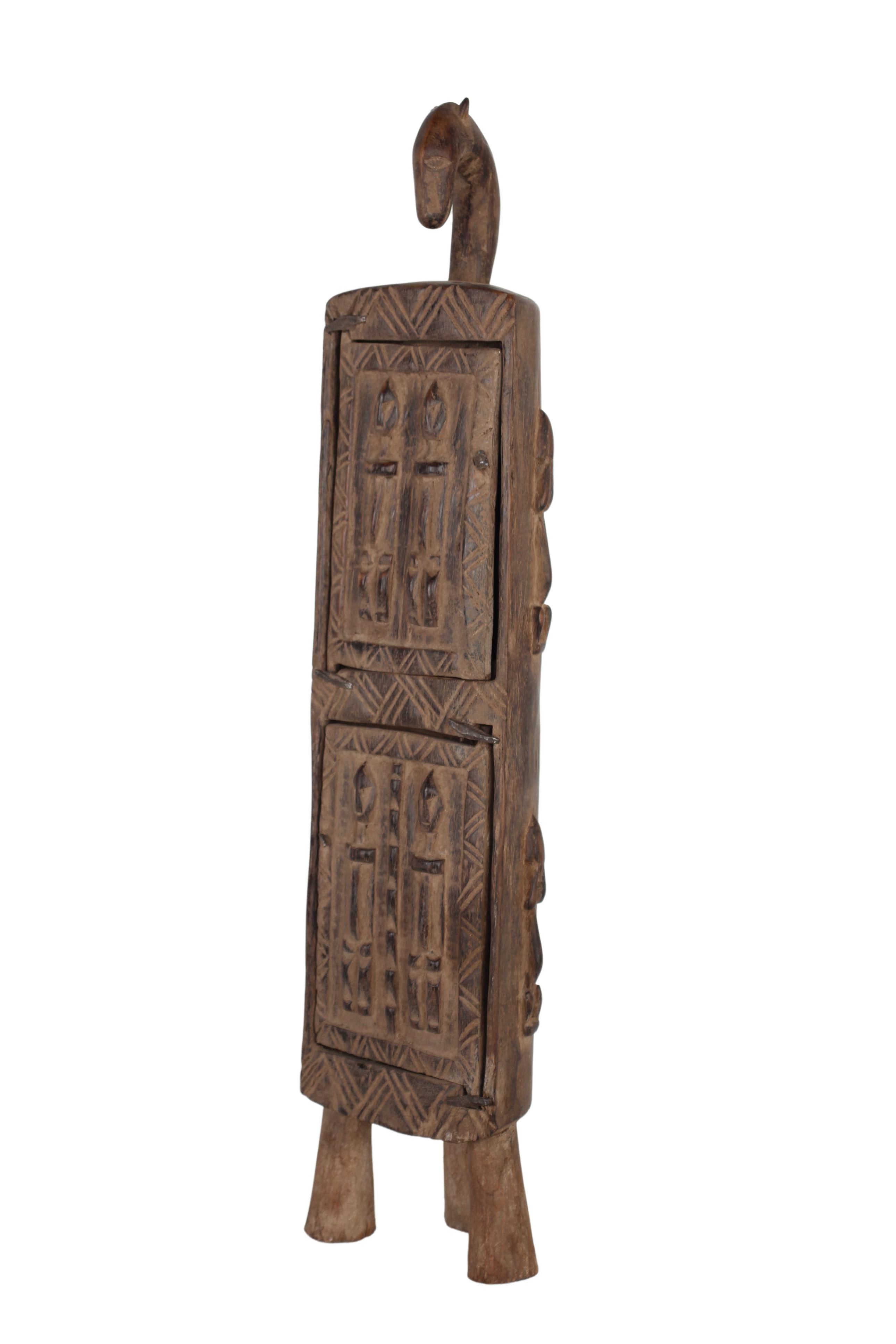 Dogon Tribe Jewelry Box ~25.2" Tall (New 2024) - West African Artifacts