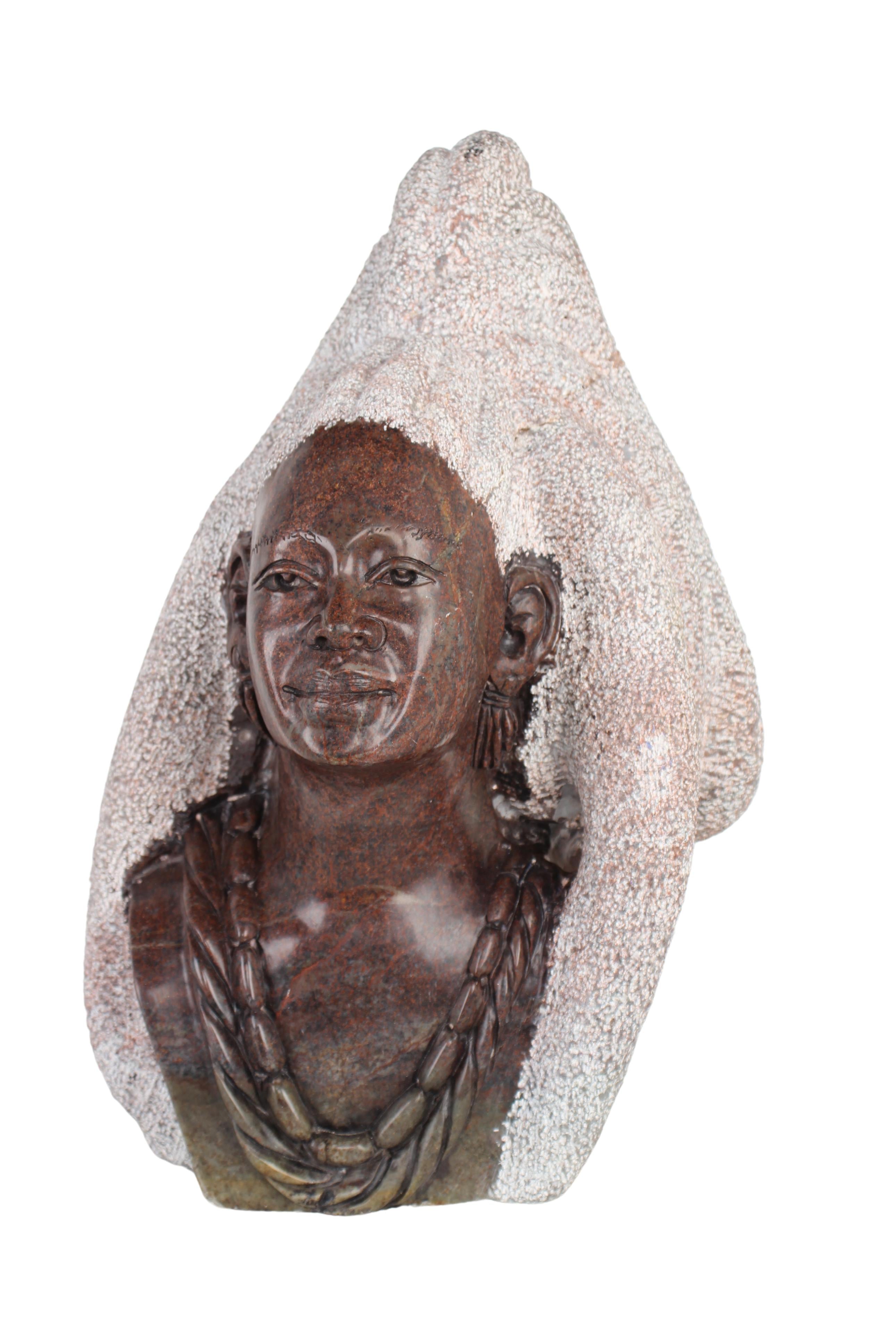 Shona Tribe Fruit Serpentine Stone Chief ~20.1" Tall (New 2024)