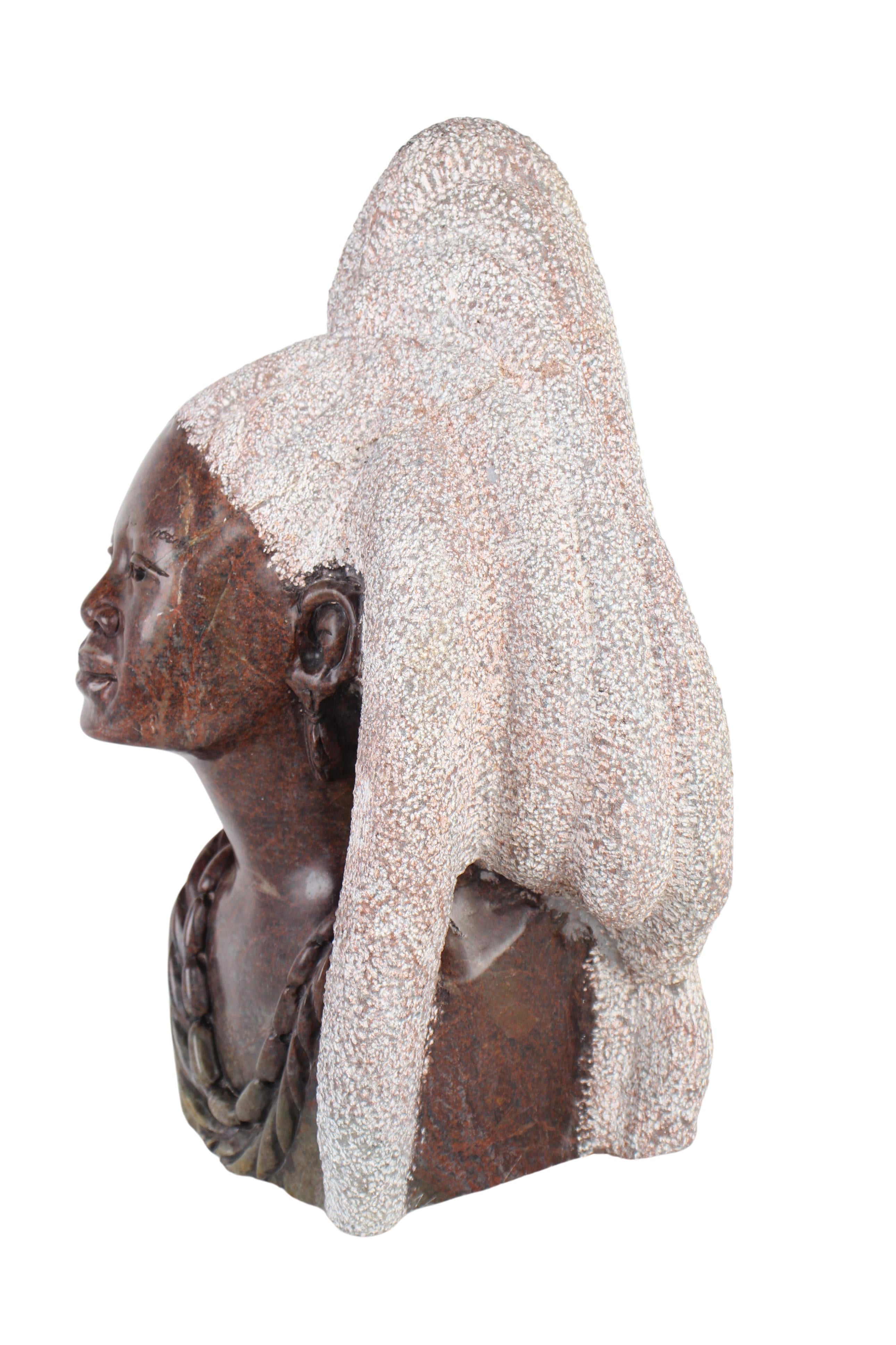 Shona Tribe Fruit Serpentine Stone Chief ~20.1" Tall (New 2024) - Shona Stone