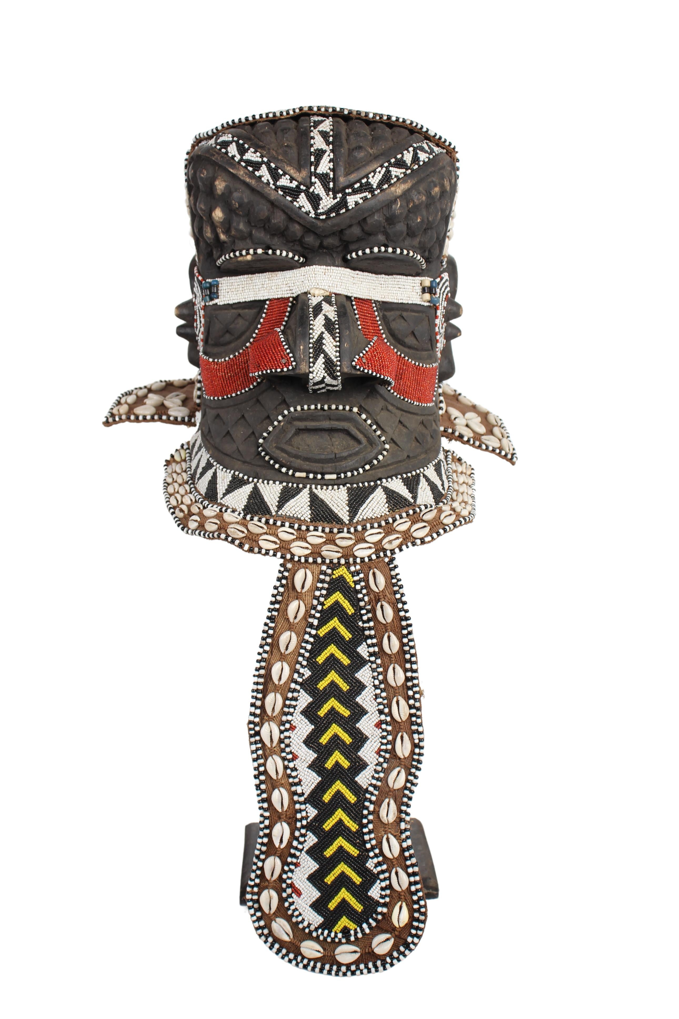 Kuba/Bakuba Tribe Mask ~26" Tall (New 2024)