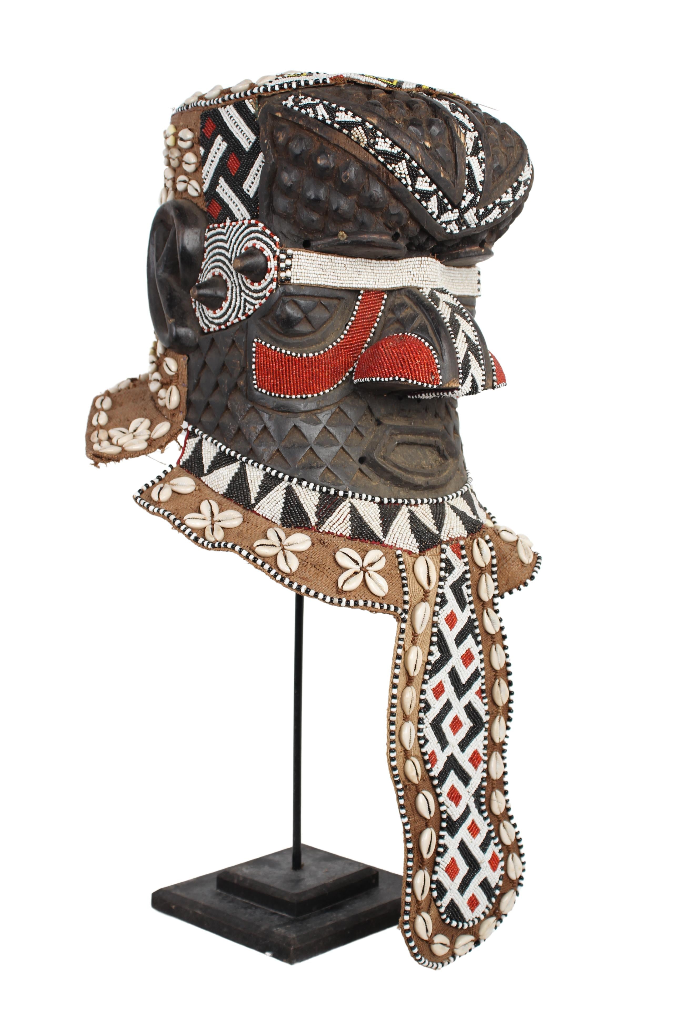 Kuba/Bakuba Tribe Mask ~25.6" Tall (New 2024) - West African Artifacts