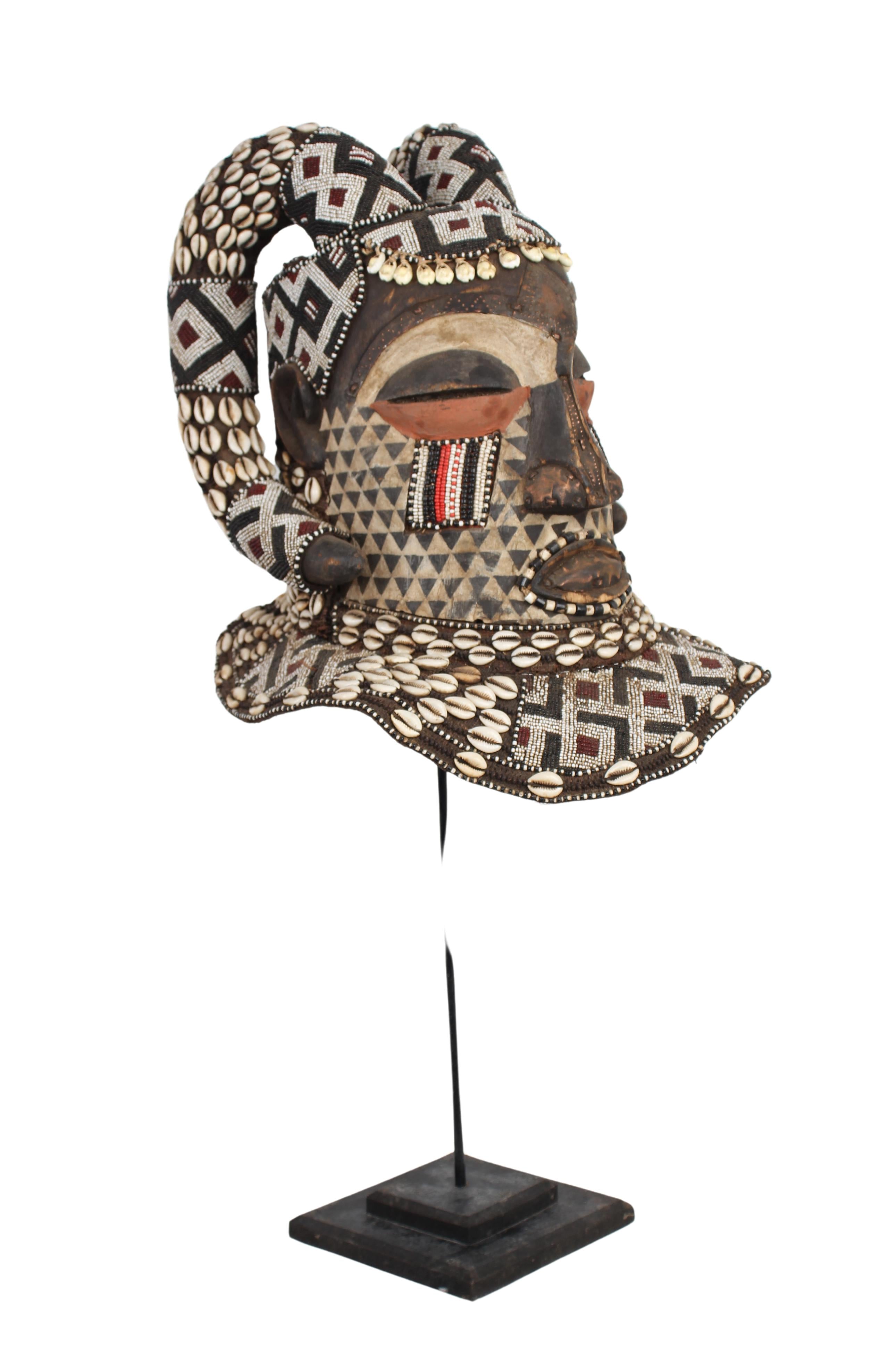 Kuba/Bakuba Tribe Mask ~27.6" Tall (New 2024) - West African Artifacts