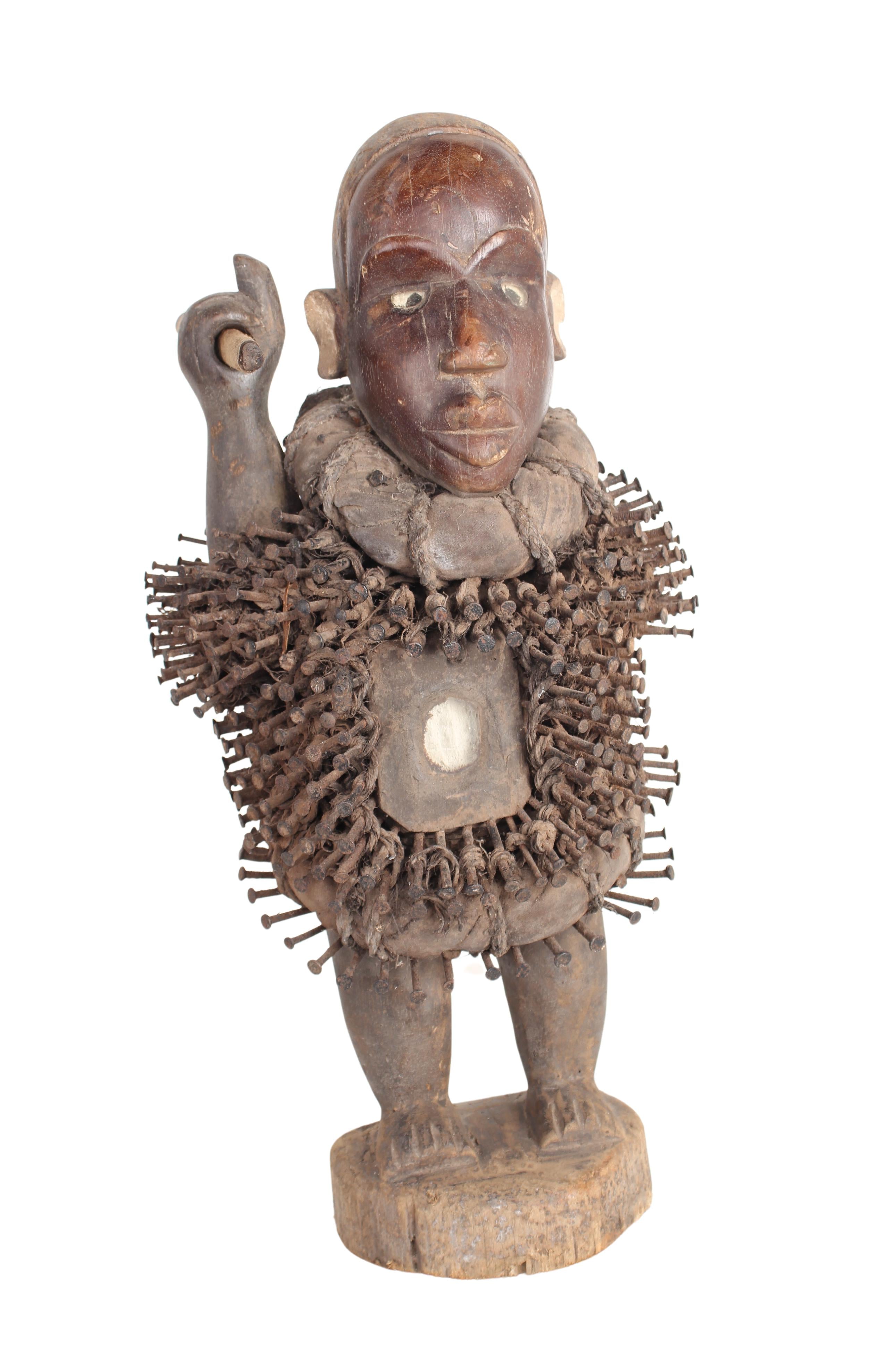 Bakongo Tribe Fetishes ~21.7" Tall (New 2024) - West African Artifacts