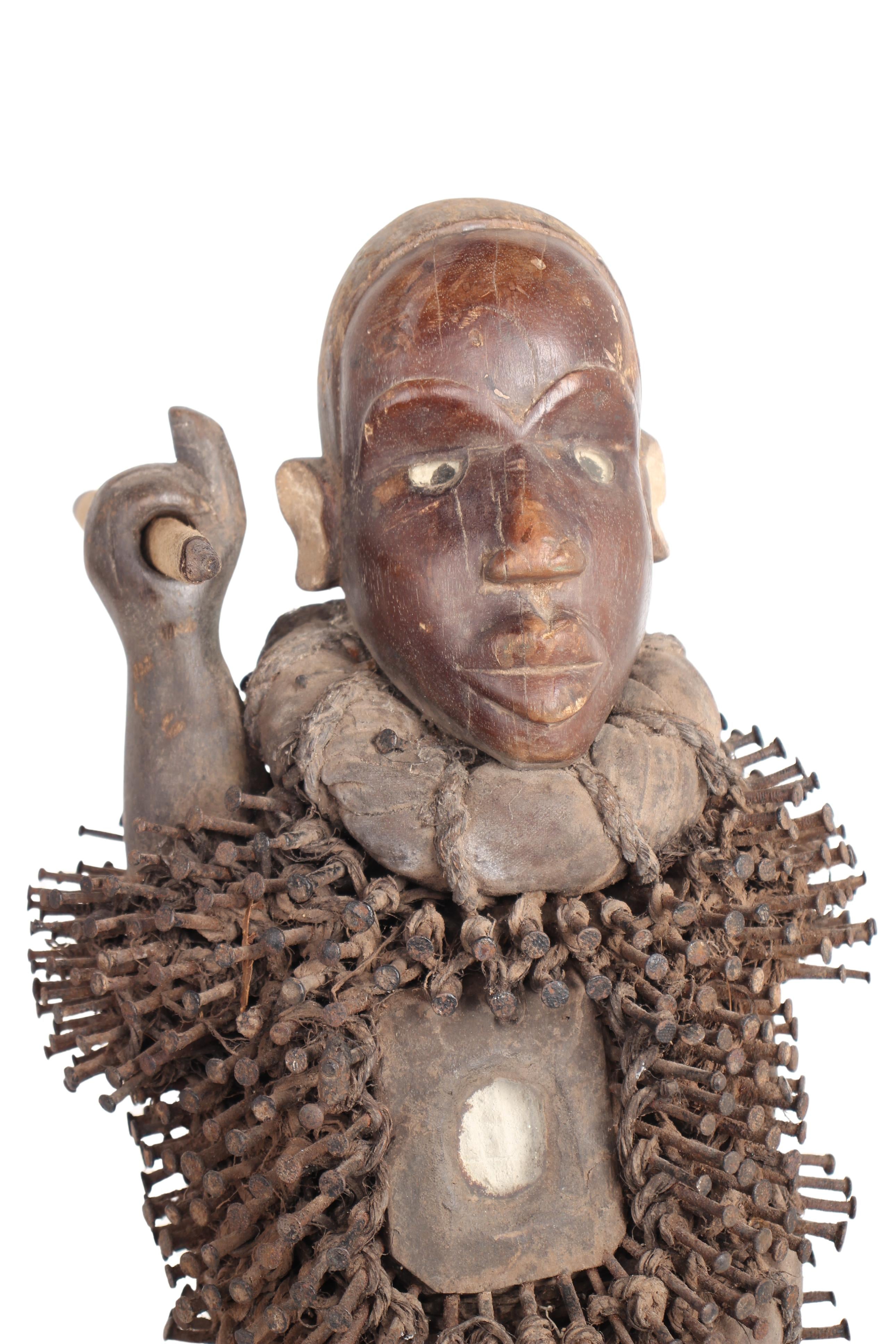 Bakongo Tribe Fetishes ~21.7" Tall (New 2024) - West African Artifacts