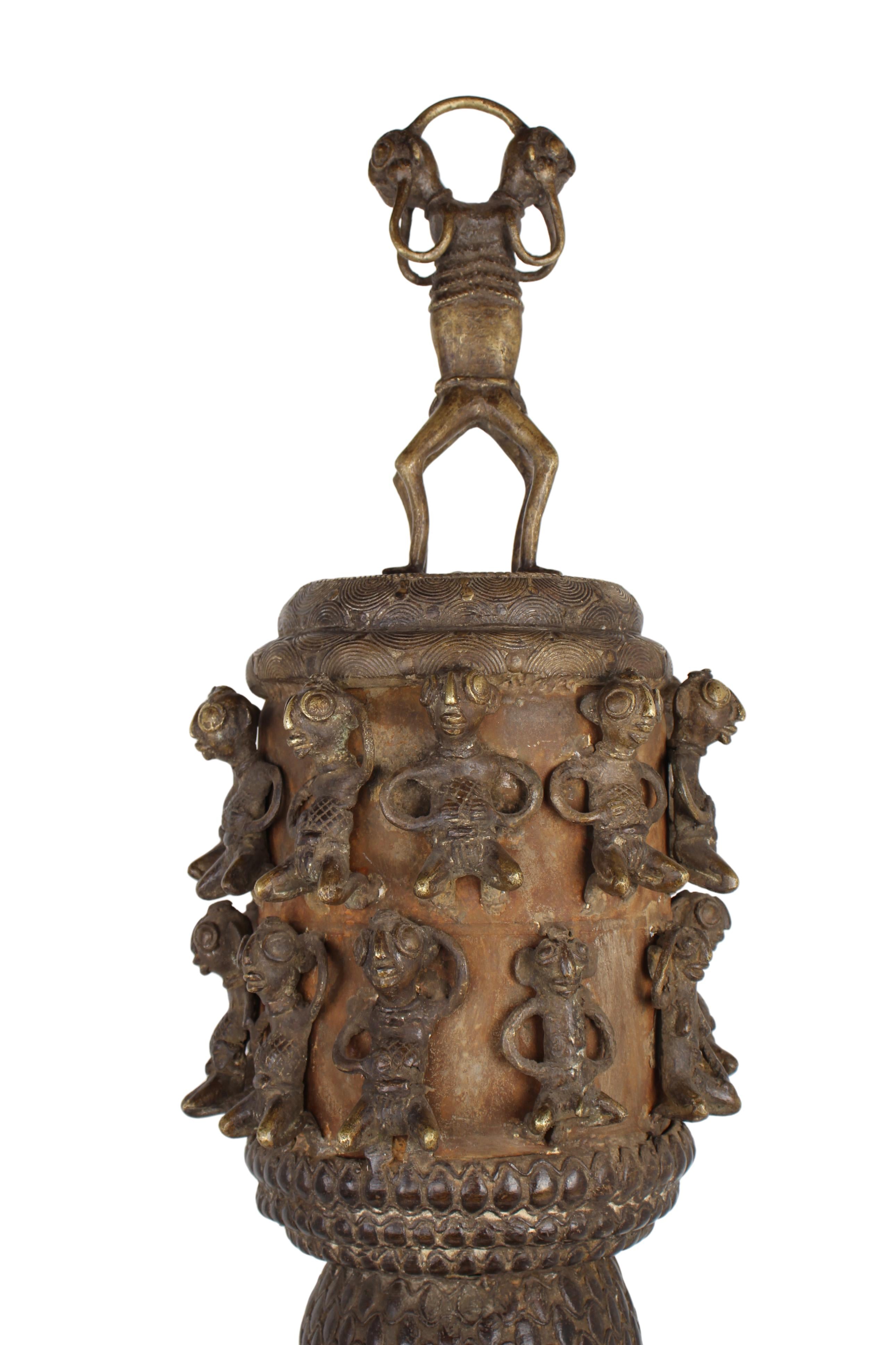 Sao/Kotoko Tribe Bronze Pot ~57.1" Tall (New 2024) - West African Artifacts
