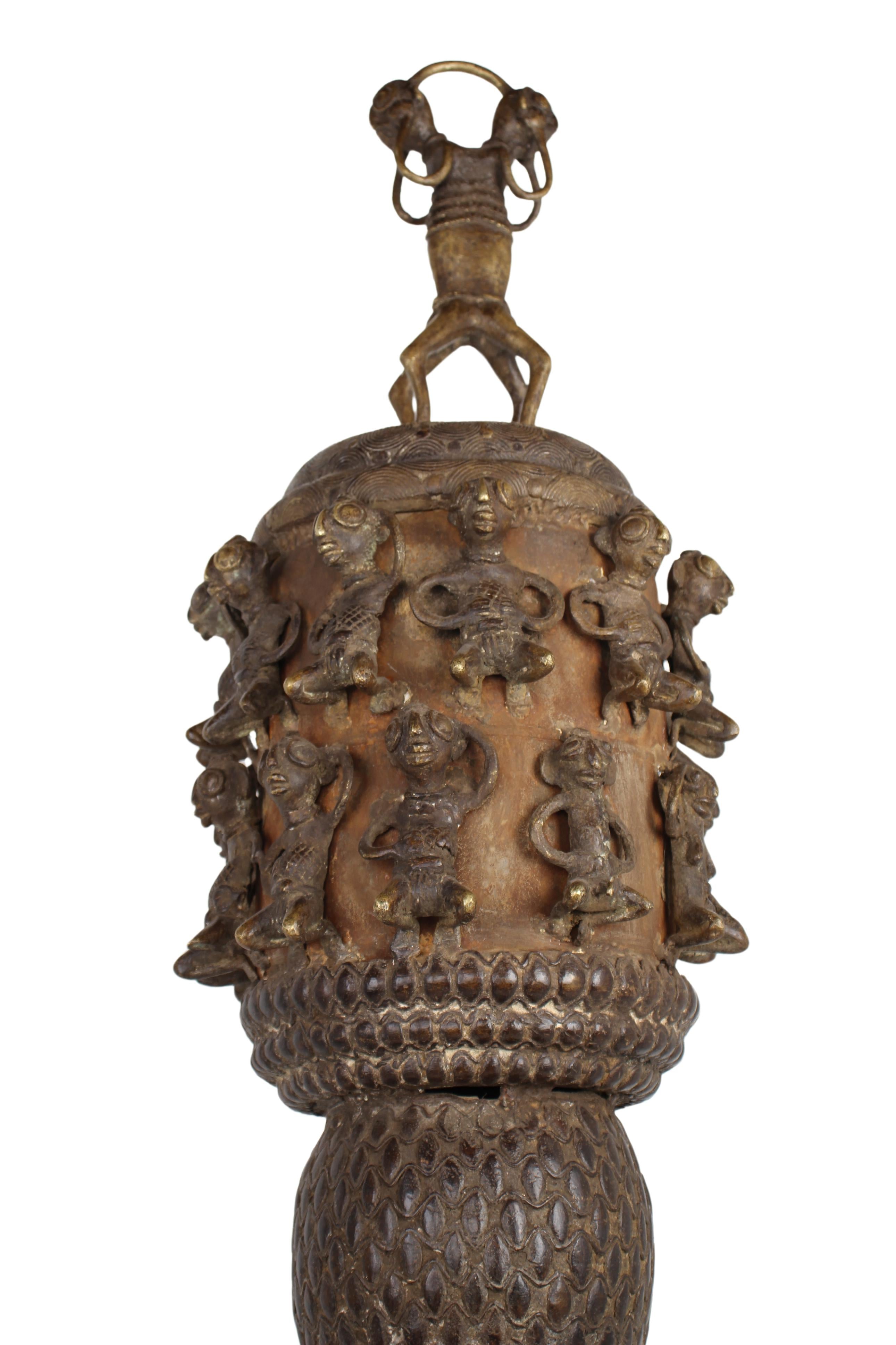 Sao/Kotoko Tribe Bronze Pot ~57.1" Tall (New 2024) - West African Artifacts