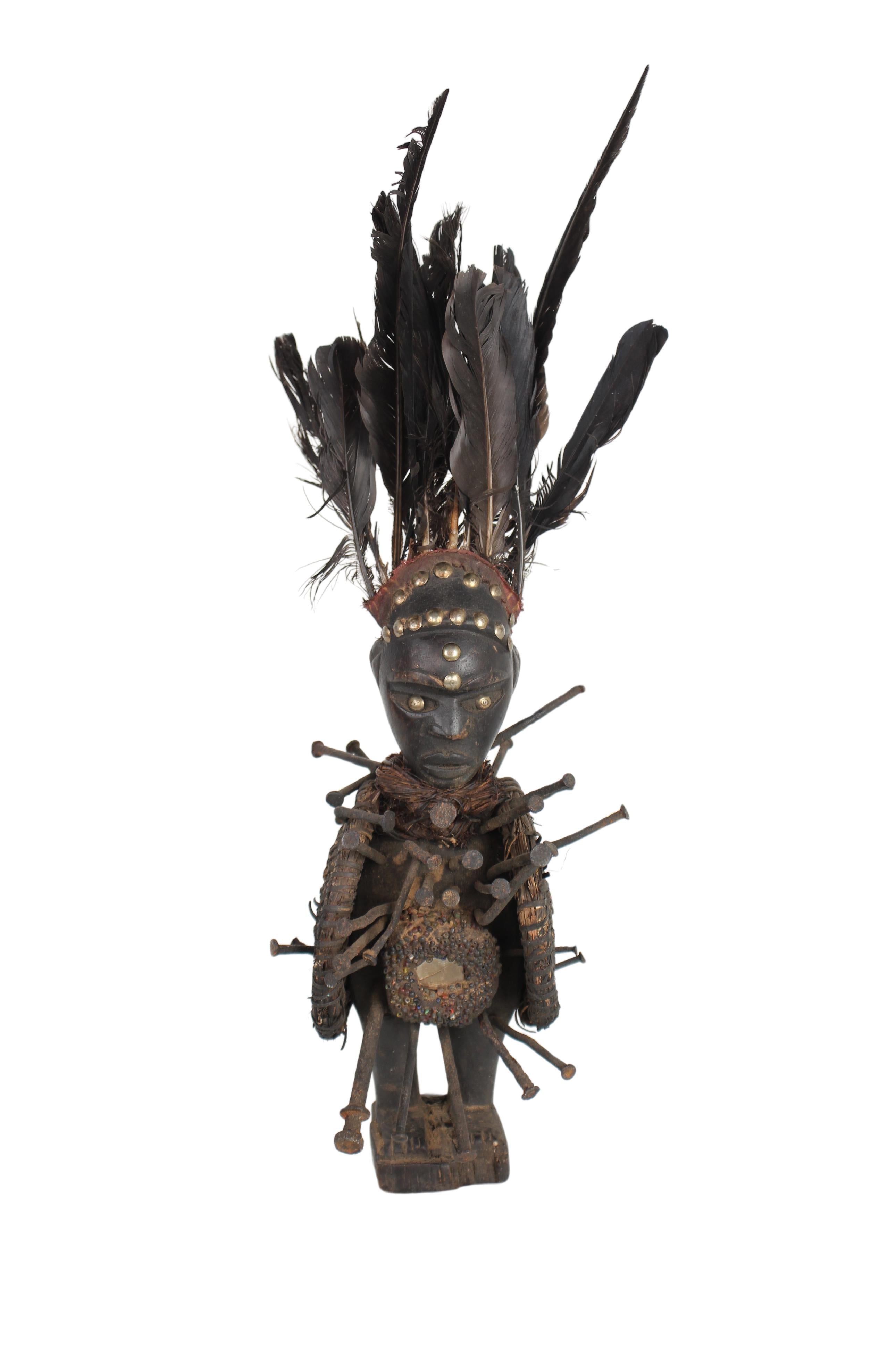 Bakongo Tribe Fetishes ~16.9" Tall (New 2024) - West African Artifacts