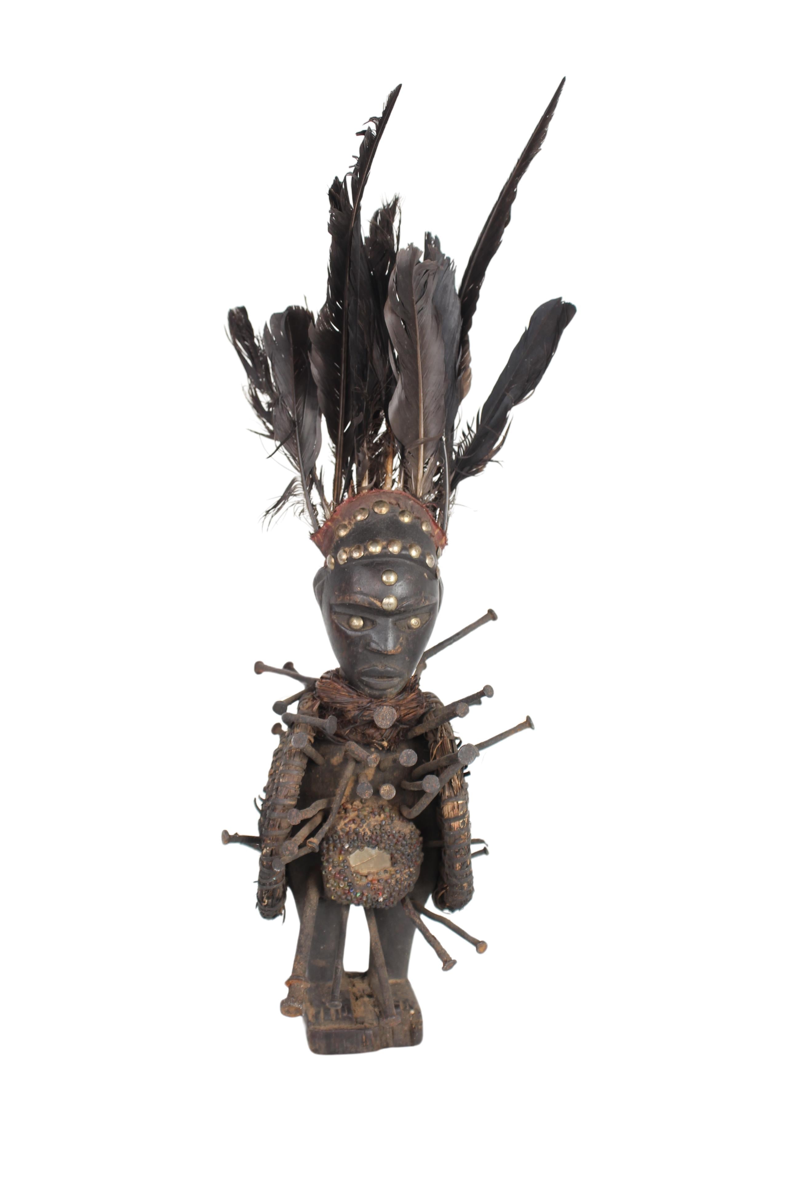 Bakongo Tribe Fetishes ~16.9" Tall (New 2024) - West African Artifacts