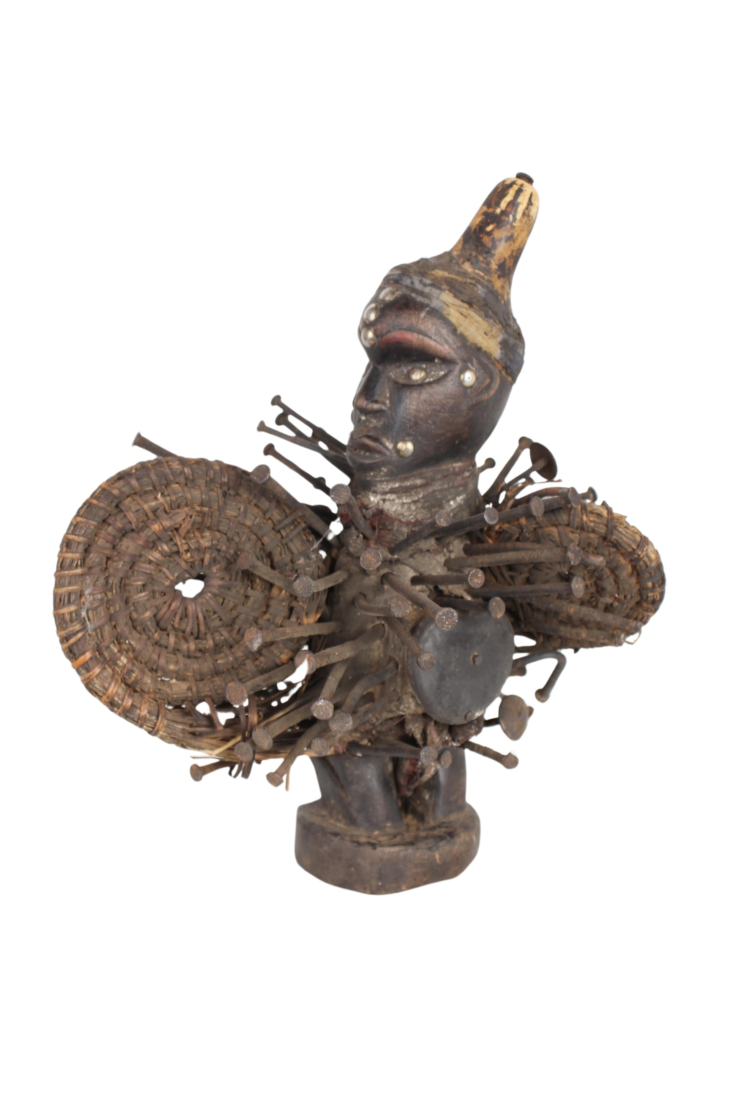 Bakongo Tribe Fetishes ~11.8" Tall (New 2024) - West African Artifacts