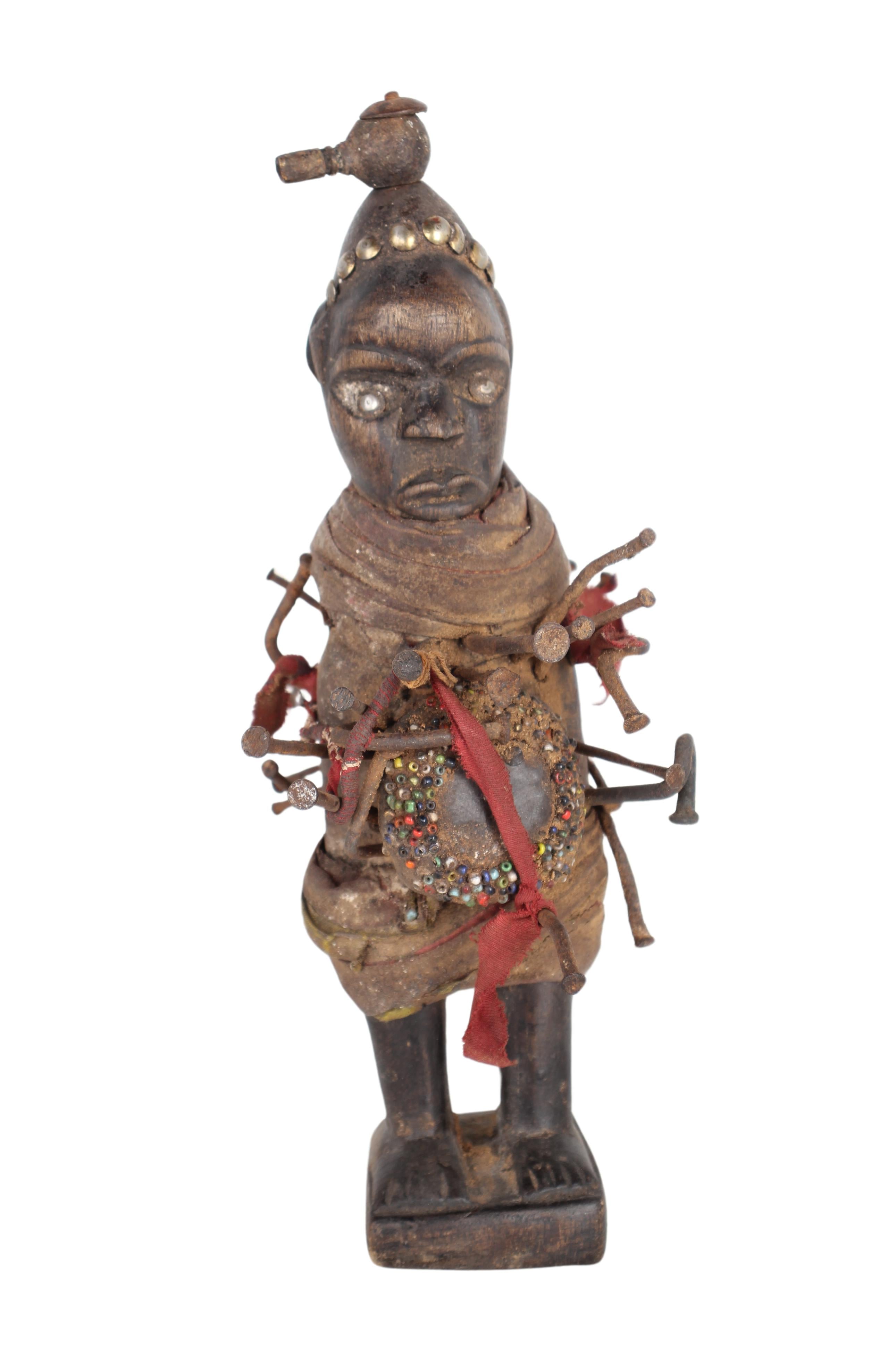 Bakongo Tribe Fetishes ~11.6" Tall (New 2024) - West African Artifacts