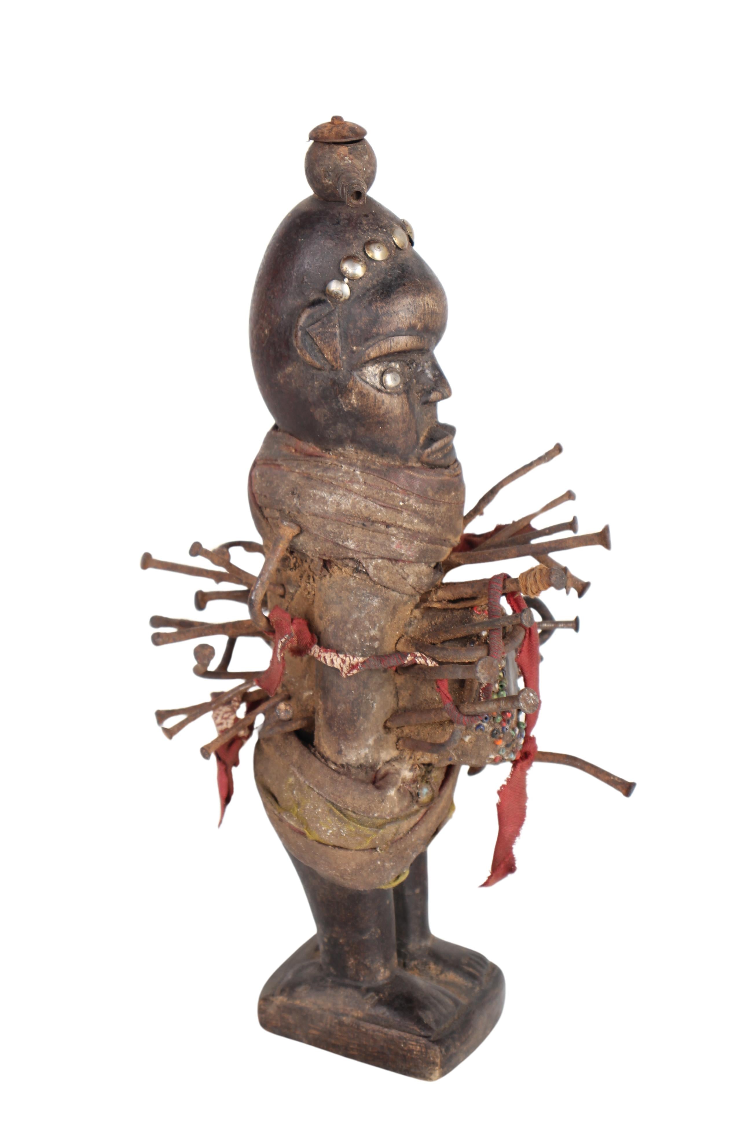 Bakongo Tribe Fetishes ~11.6" Tall (New 2024) - West African Artifacts