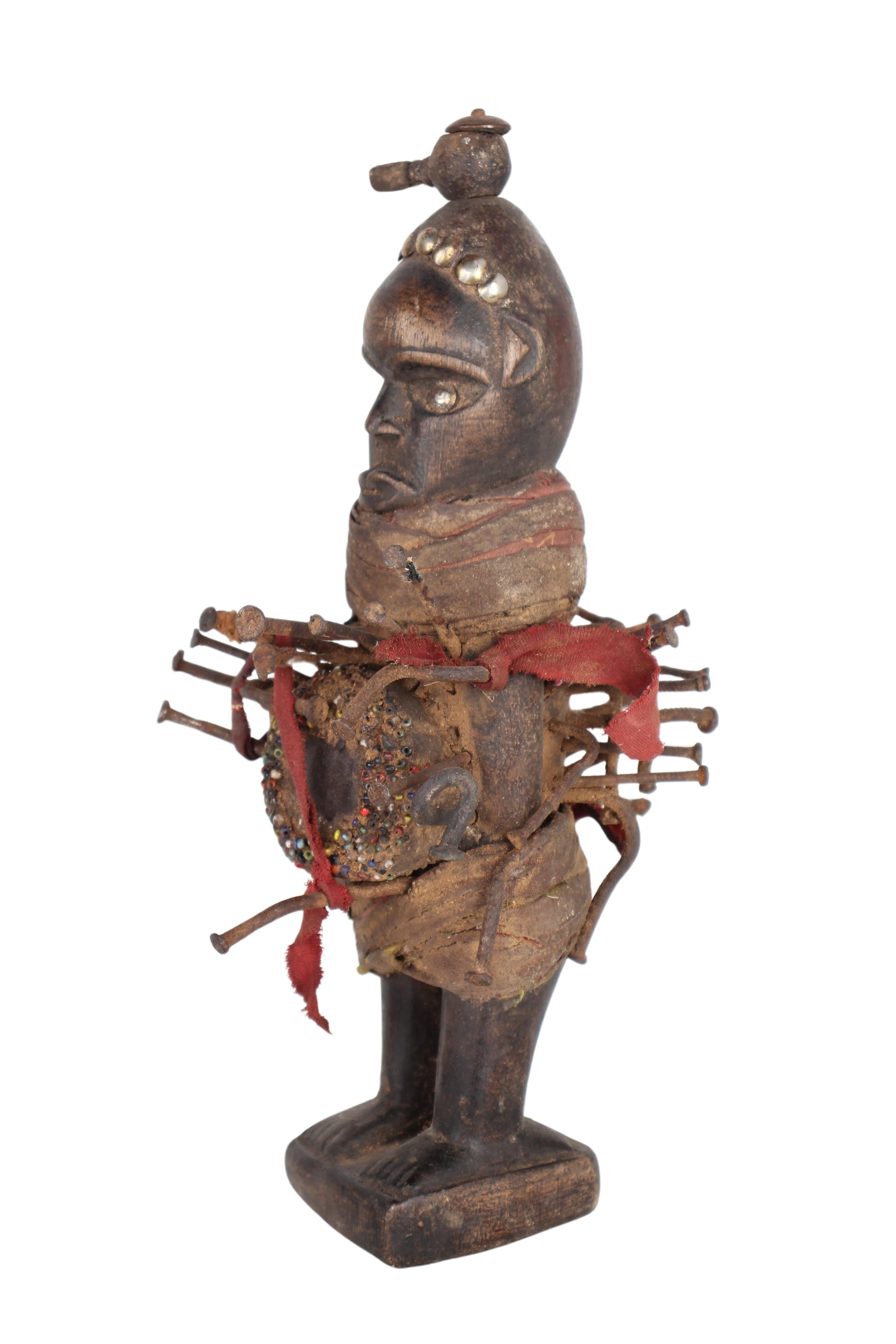 Bakongo Tribe Fetishes ~11.6" Tall (New 2024) - West African Artifacts