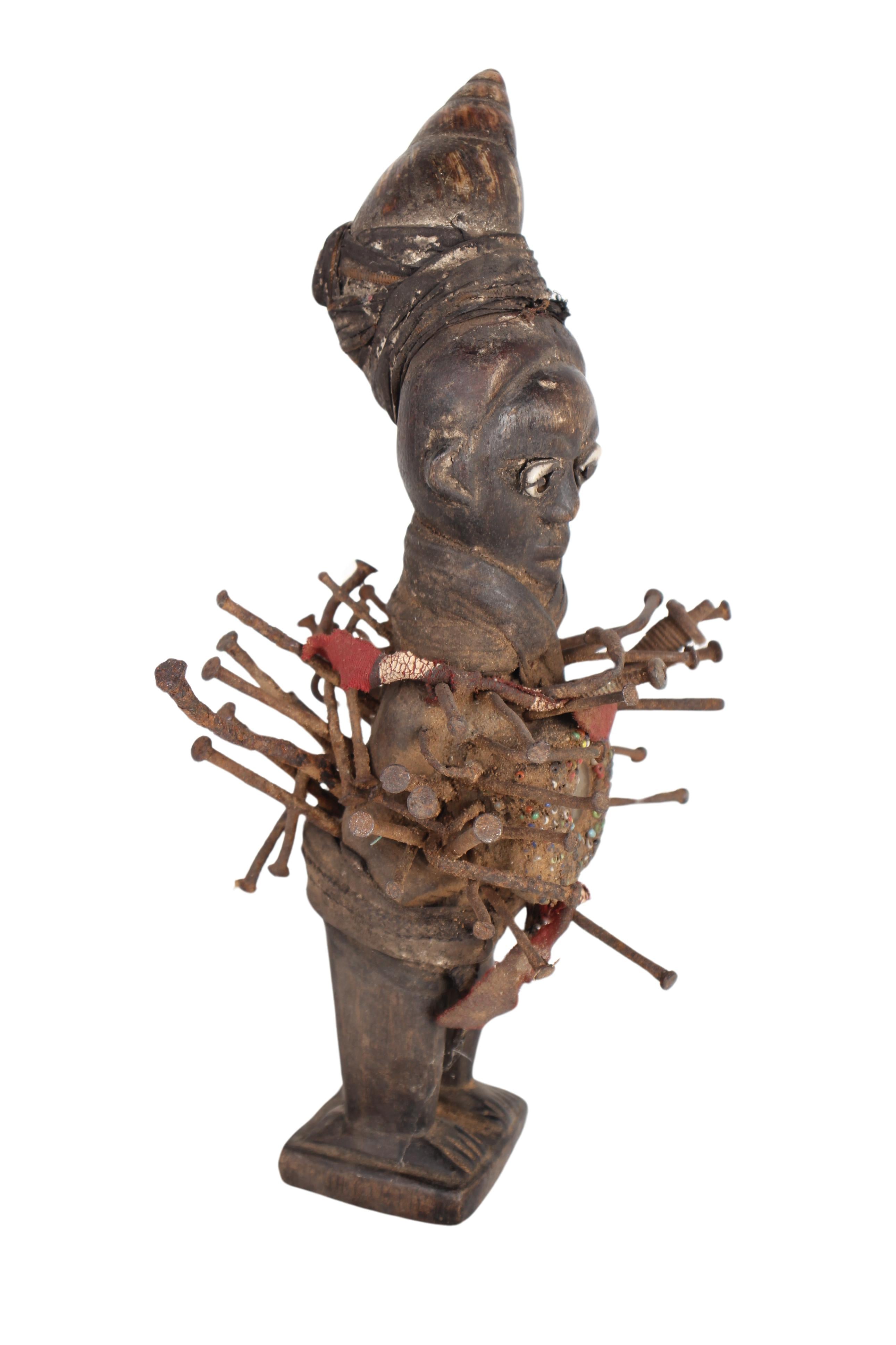 Bakongo Tribe Fetishes ~13.8" Tall (New 2024) - West African Artifacts