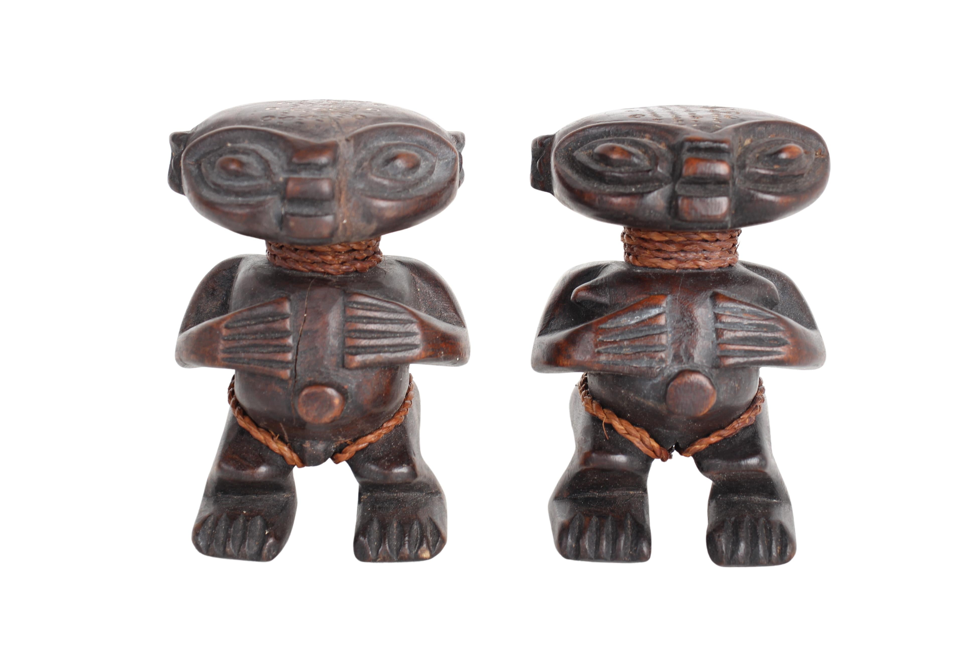 Pygmy Tribe Twa Couple Statues ~5.1