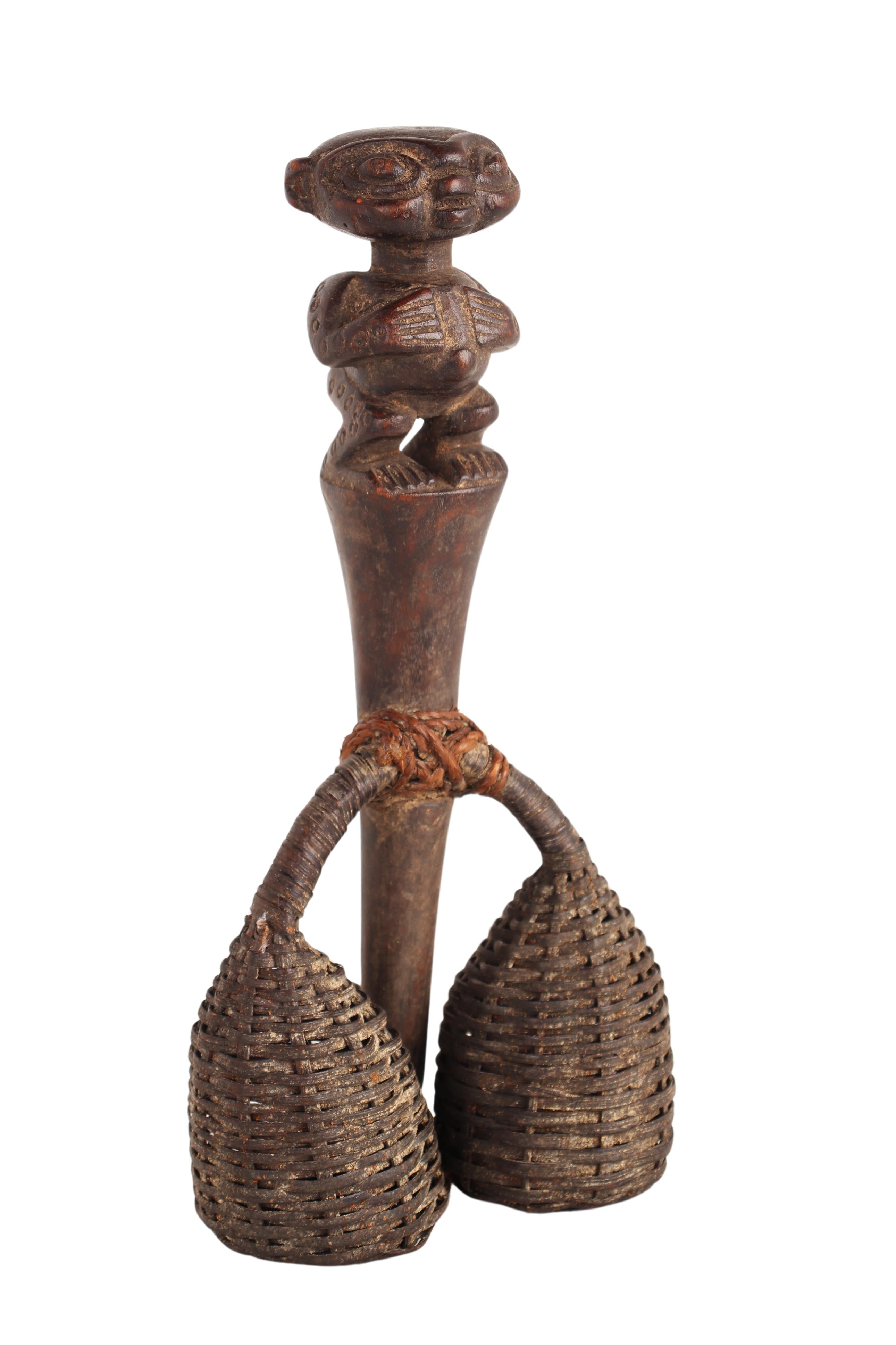 Bamileke Tribe Seed Shakers ~13.5" Tall (New 2024) - West African Artifacts