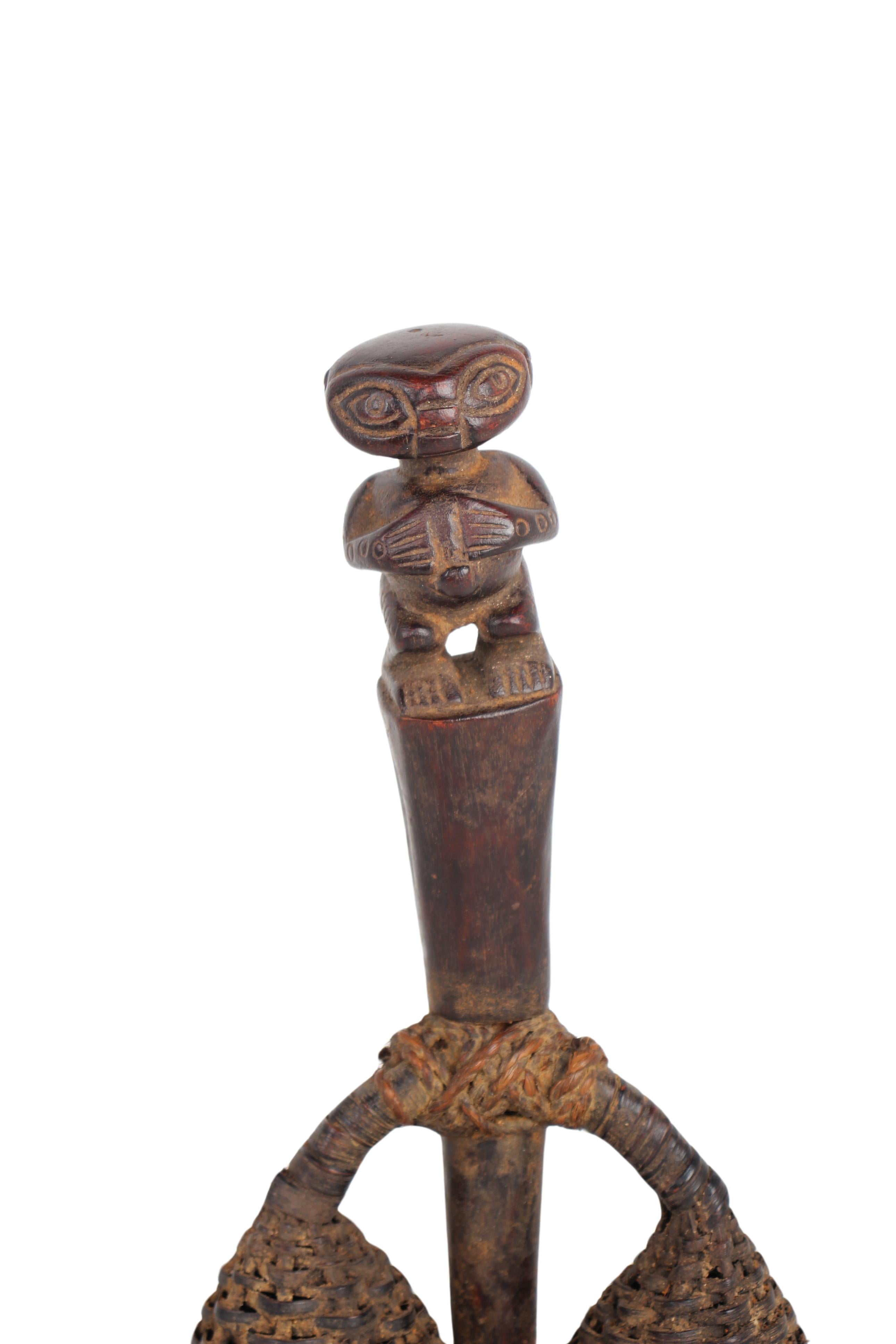 Bamileke Tribe Seed Shakers ~12.6" Tall (New 2024) - West African Artifacts