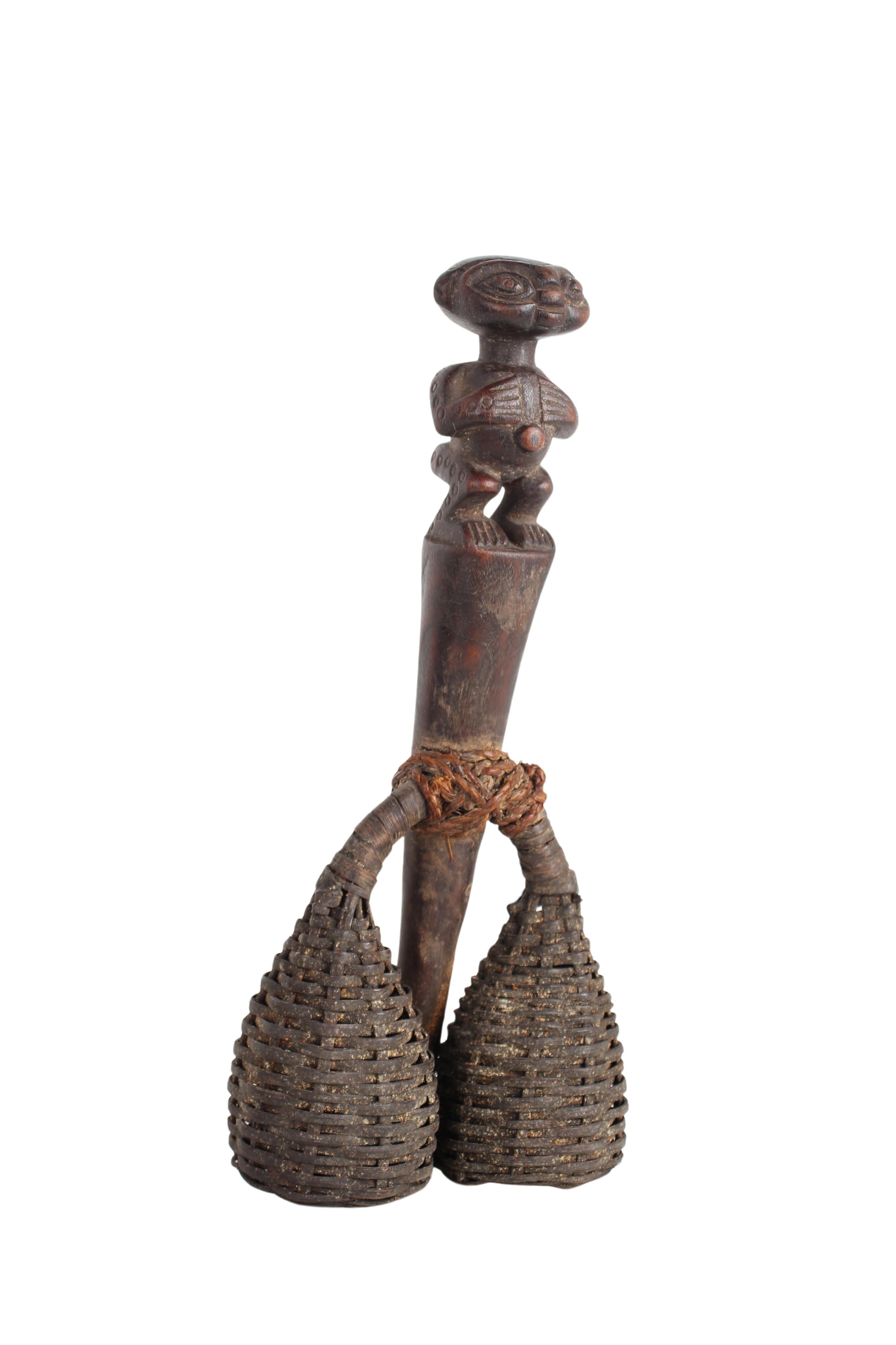 Bamileke Tribe Seed Shakers ~13.6" Tall (New 2024) - West African Artifacts