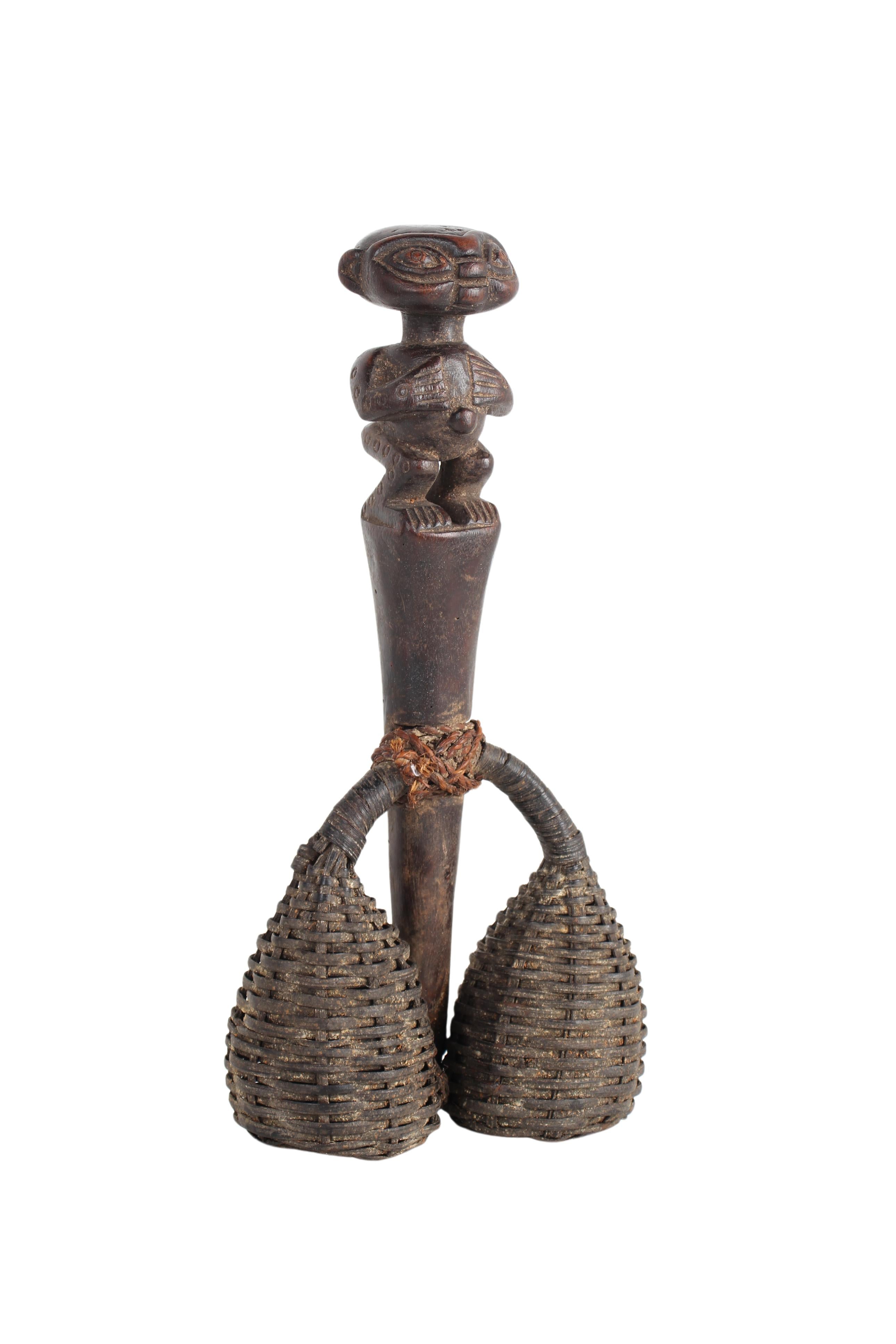 Bamileke Tribe Seed Shakers ~13.4" Tall (New 2024) - West African Artifacts