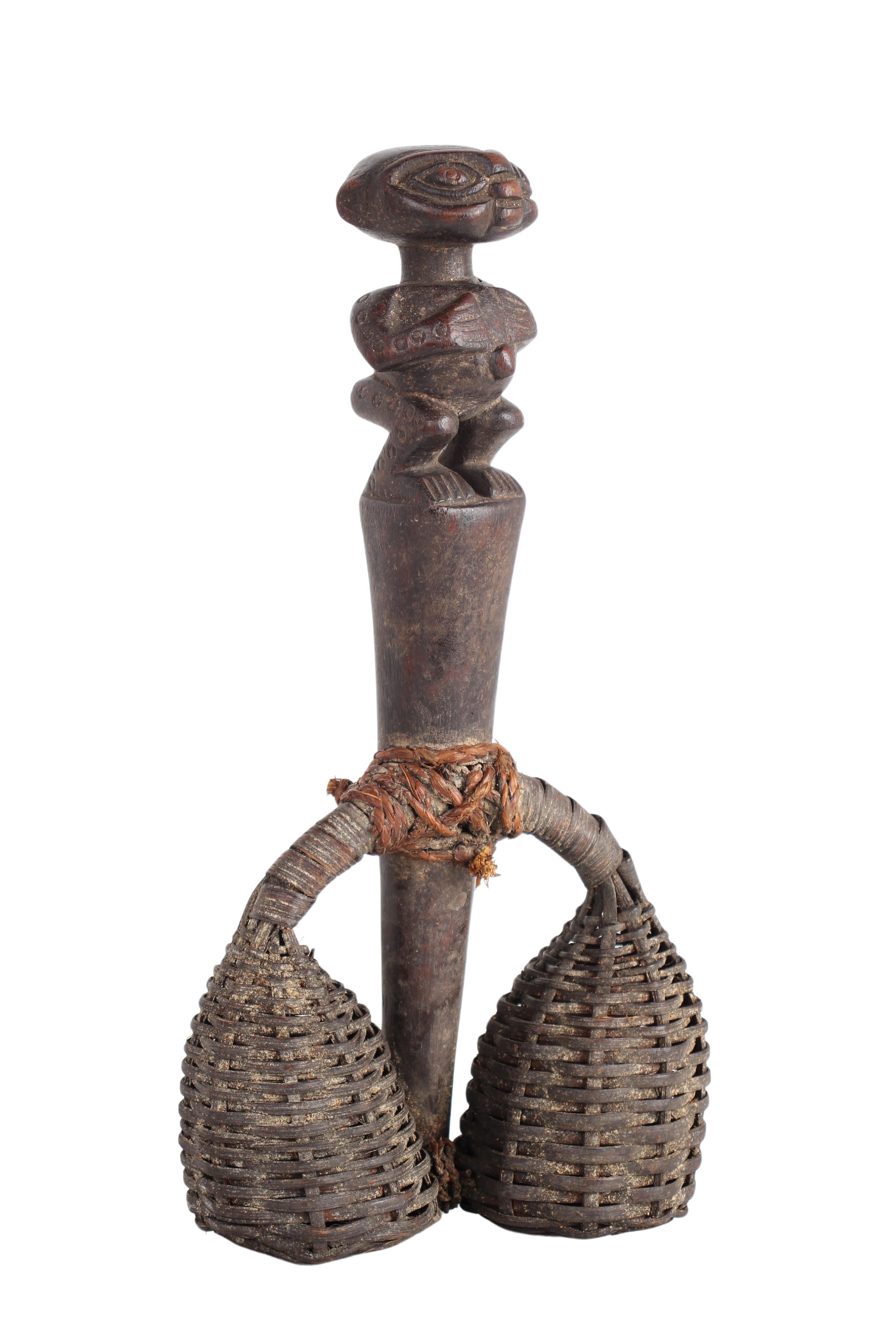 Bamileke Tribe Seed Shakers ~13" Tall (New 2024) - West African Artifacts