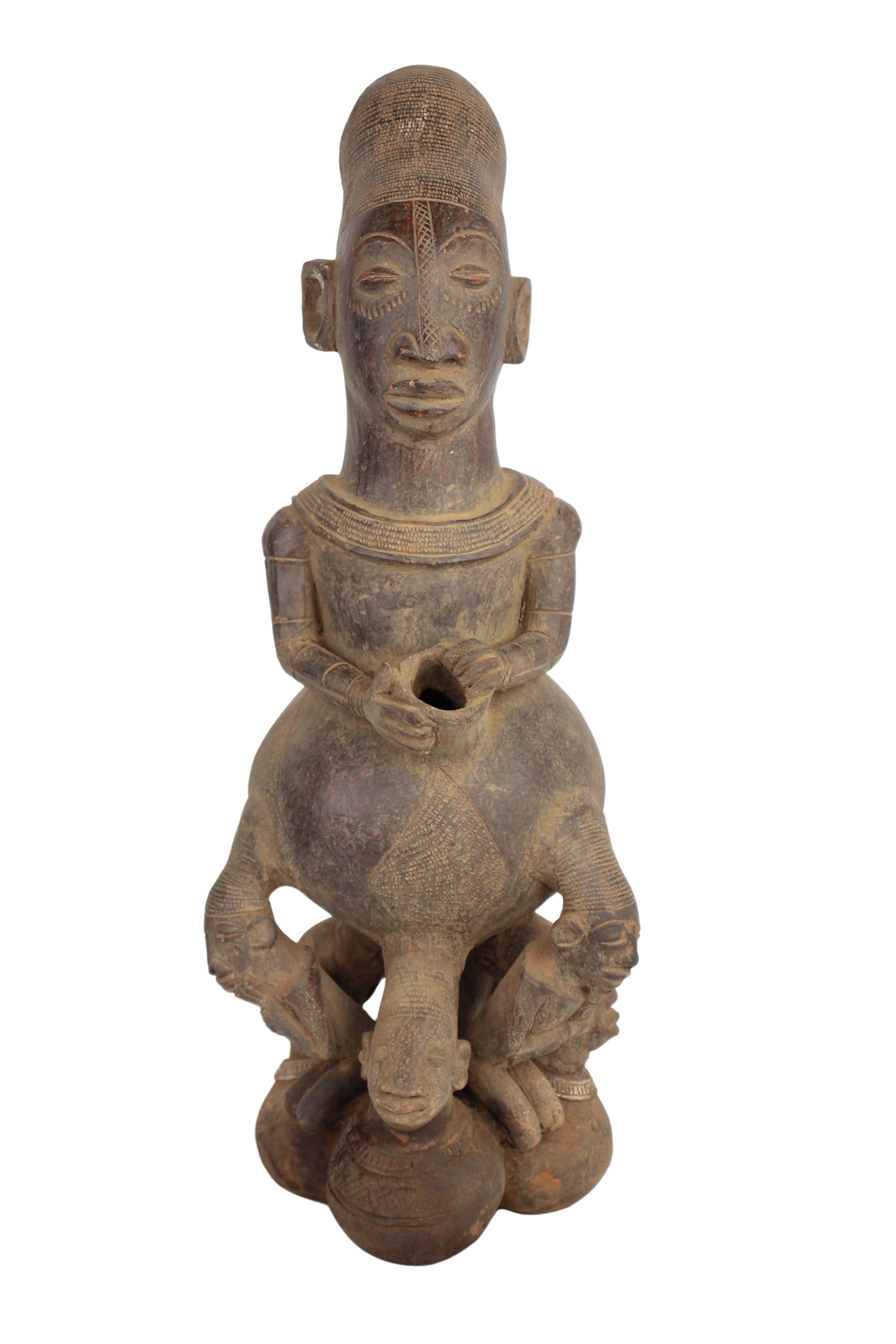 Mangbetu Tribe Terracotta Figures ~24" Tall (New 2024)