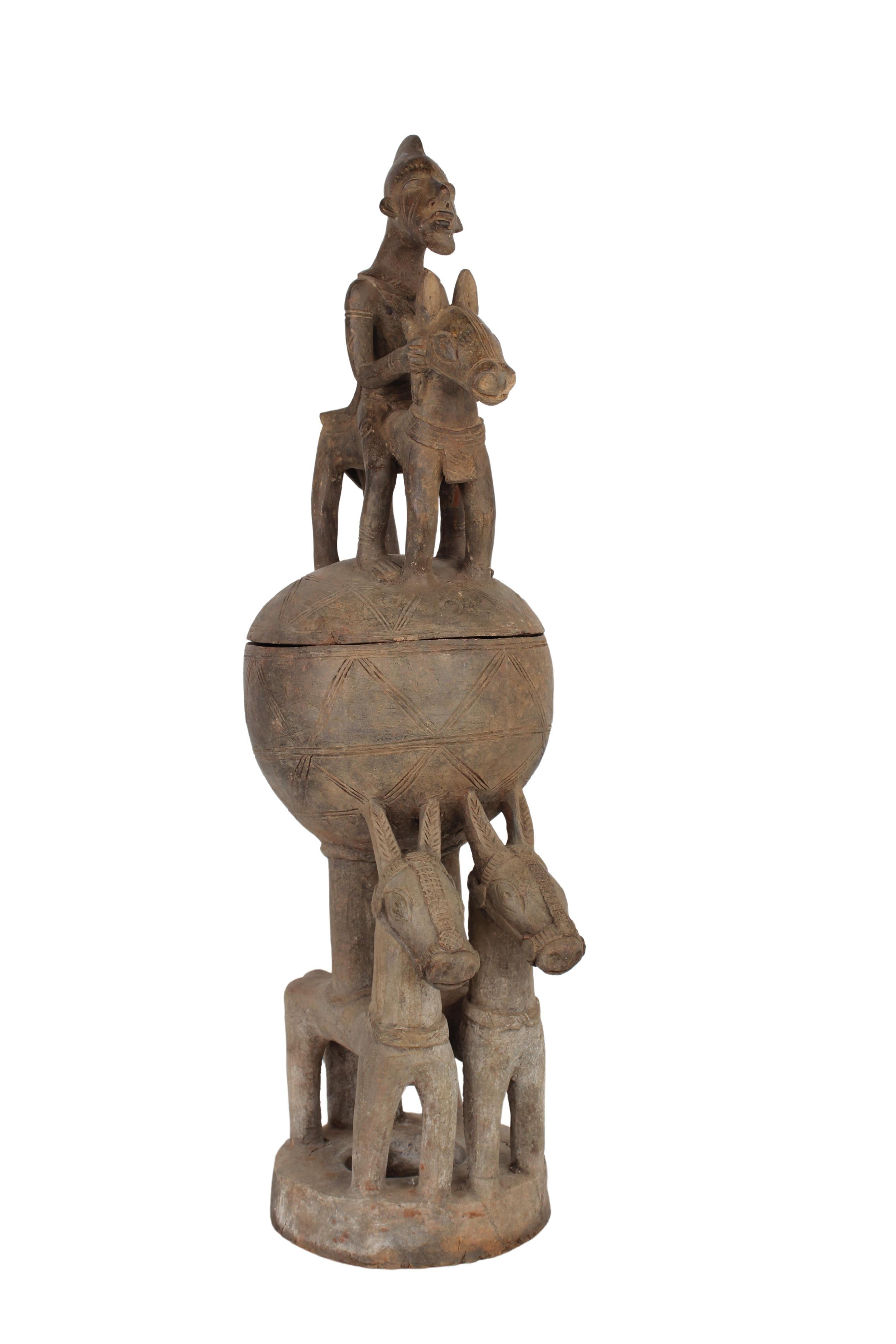 Dogon Tribe Terracotta Sculpture ~33.9" Tall (New 2024) - West African Artifacts