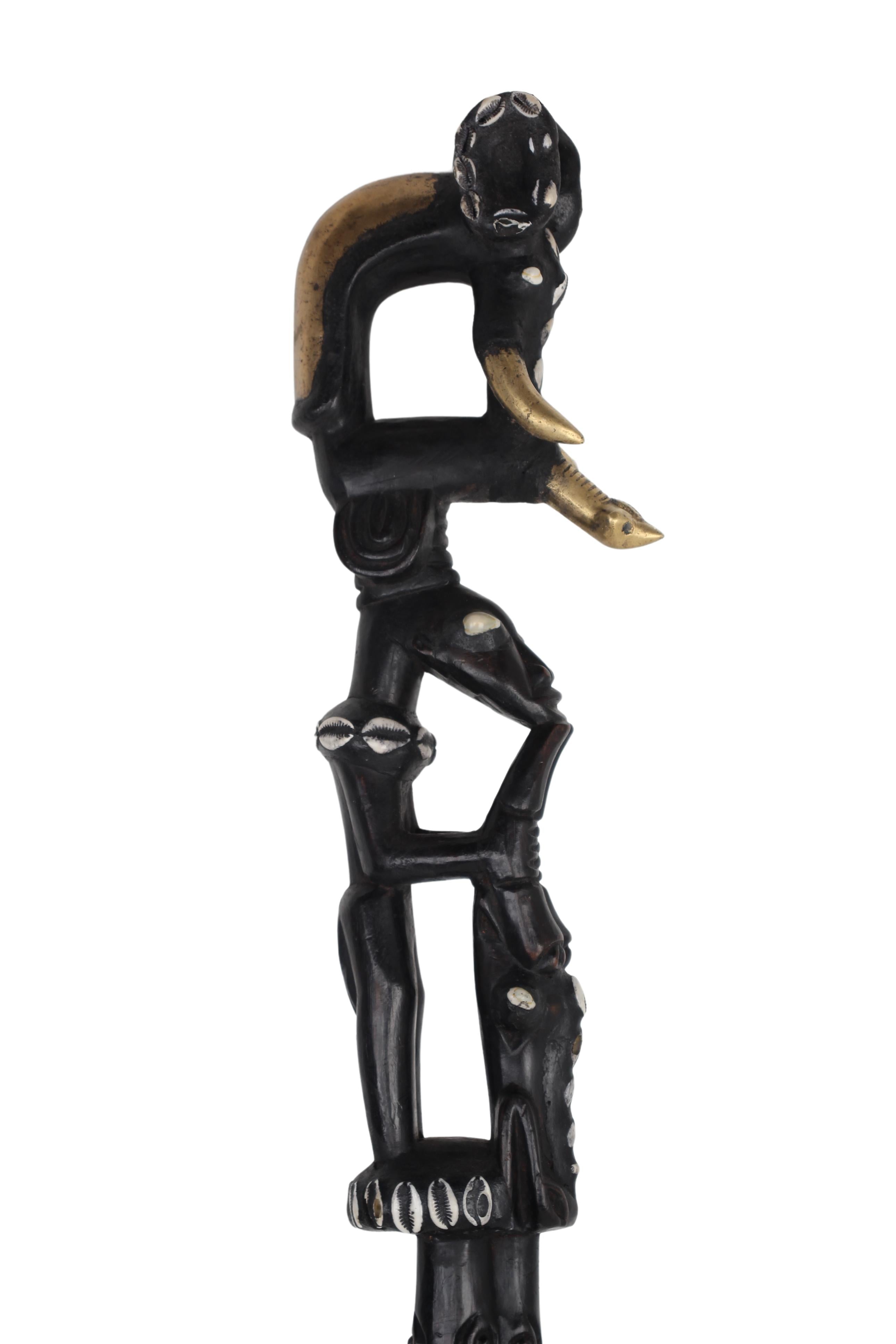 Bamileke Tribe Walking Stick ~40.9" Tall (New 2024)