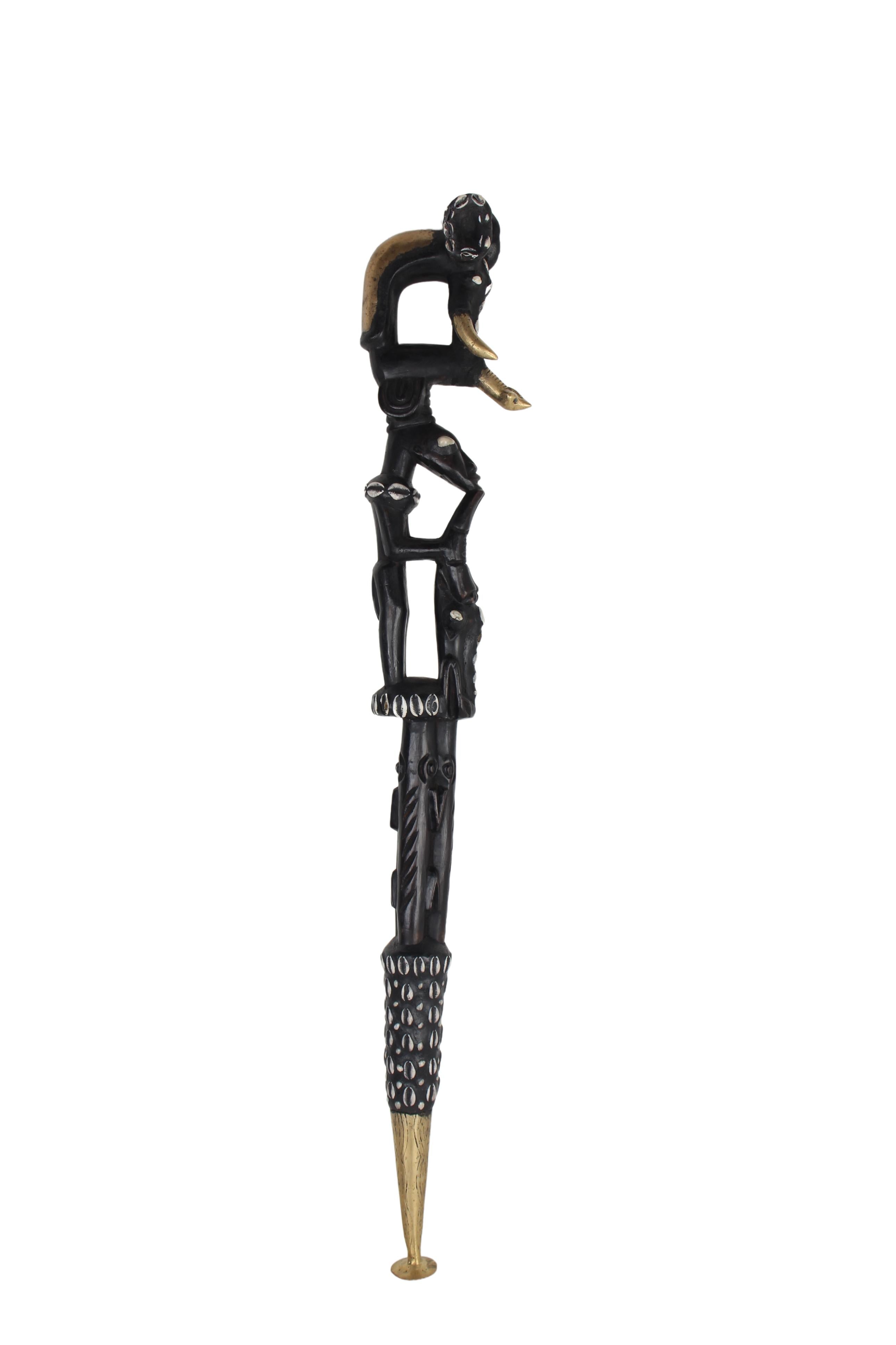 Bamileke Tribe Walking Stick ~40.9" Tall (New 2024) - West African Artifacts