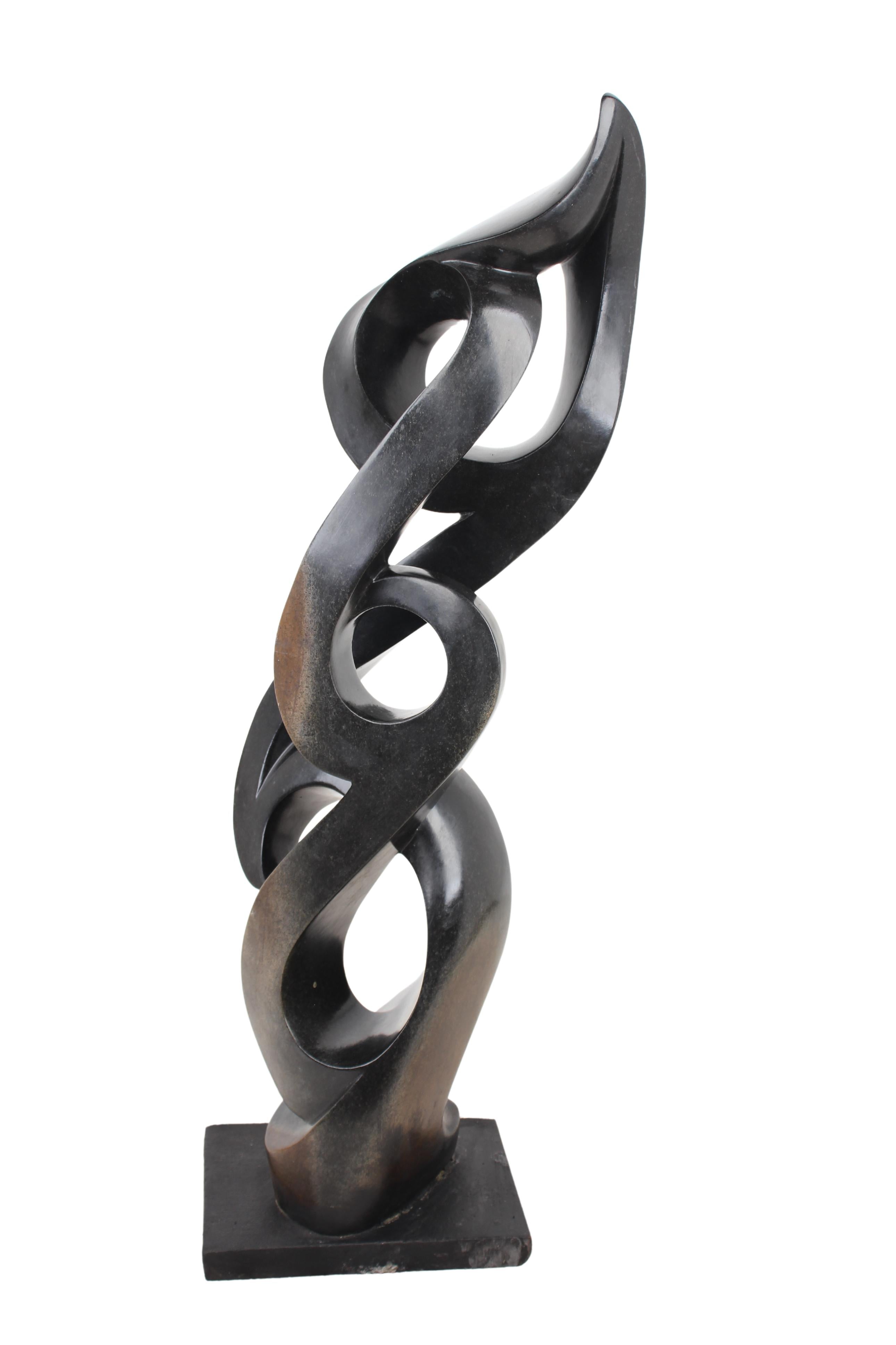 Shona Tribe Springstone Infinity Sculpture ~40.2" Tall (New 2024) - Shona Stone