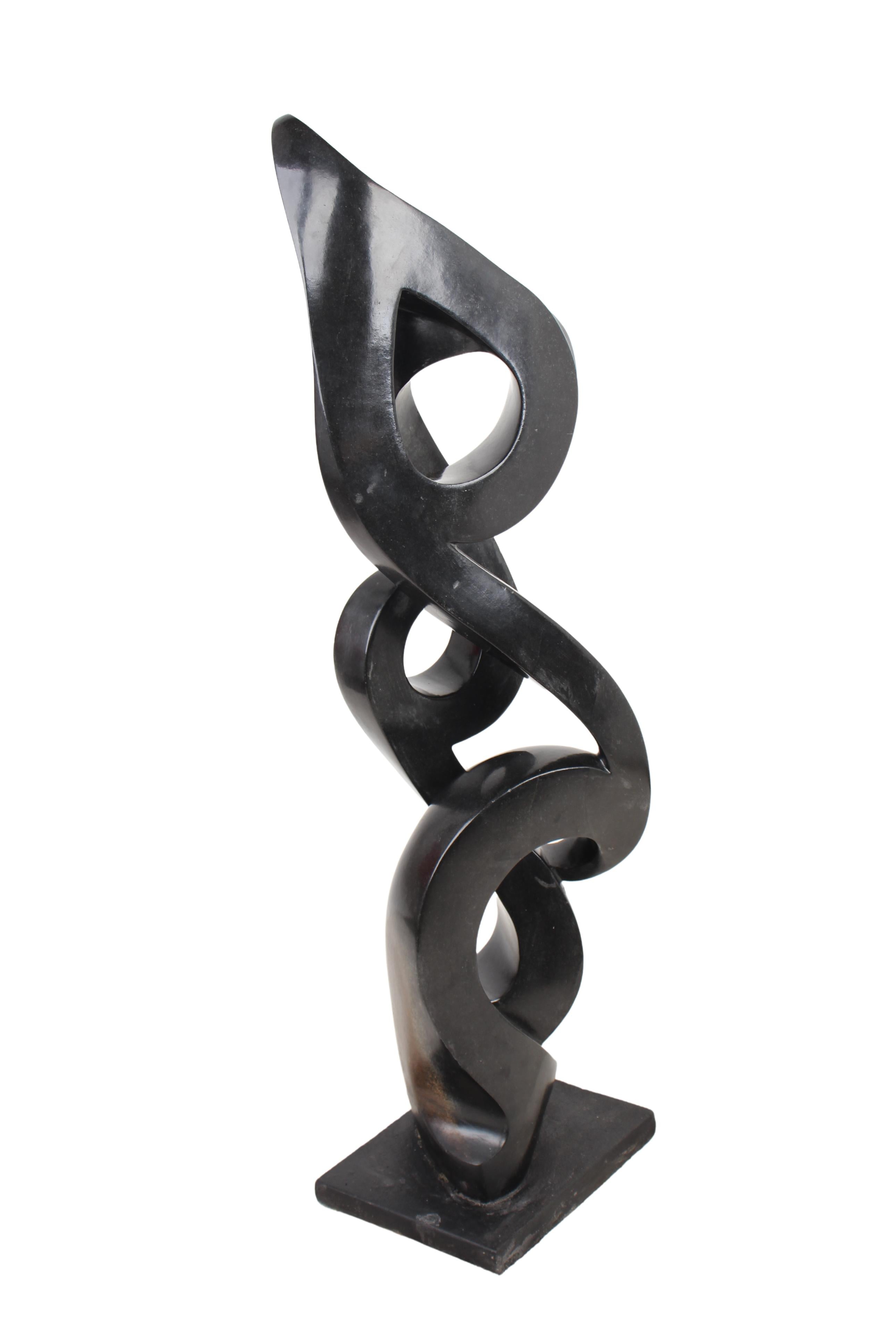 Shona Tribe Springstone Infinity Sculpture ~40.2" Tall (New 2024) - Shona Stone