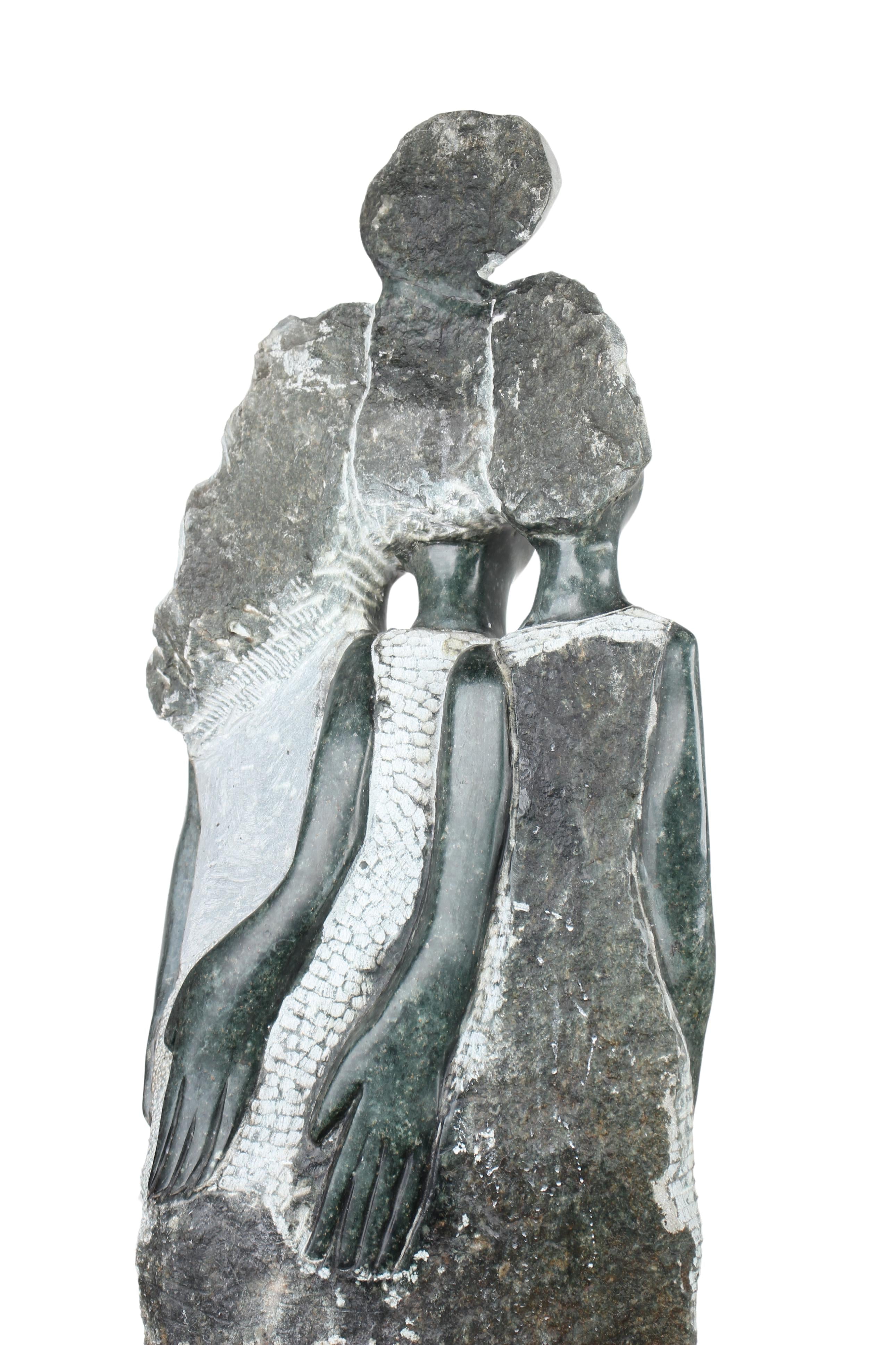 Shona Tribe Opal Stone Sisters ~46.5" Tall (New 2024) - Shona Stone