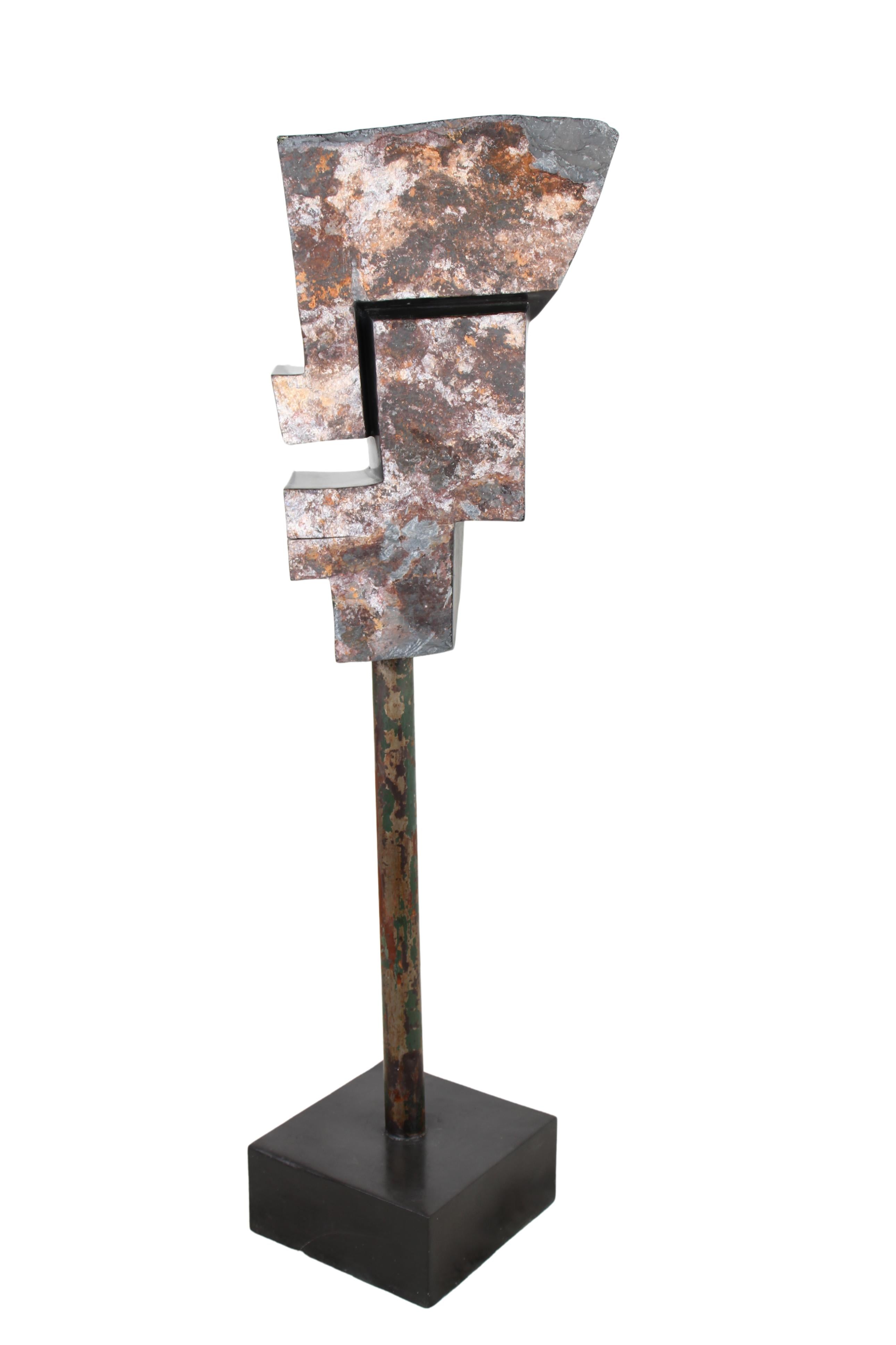 Shona Tribe Wonderstone Cubist Face Sculpture ~46.5" Tall (New 2024) - Shona Stone
