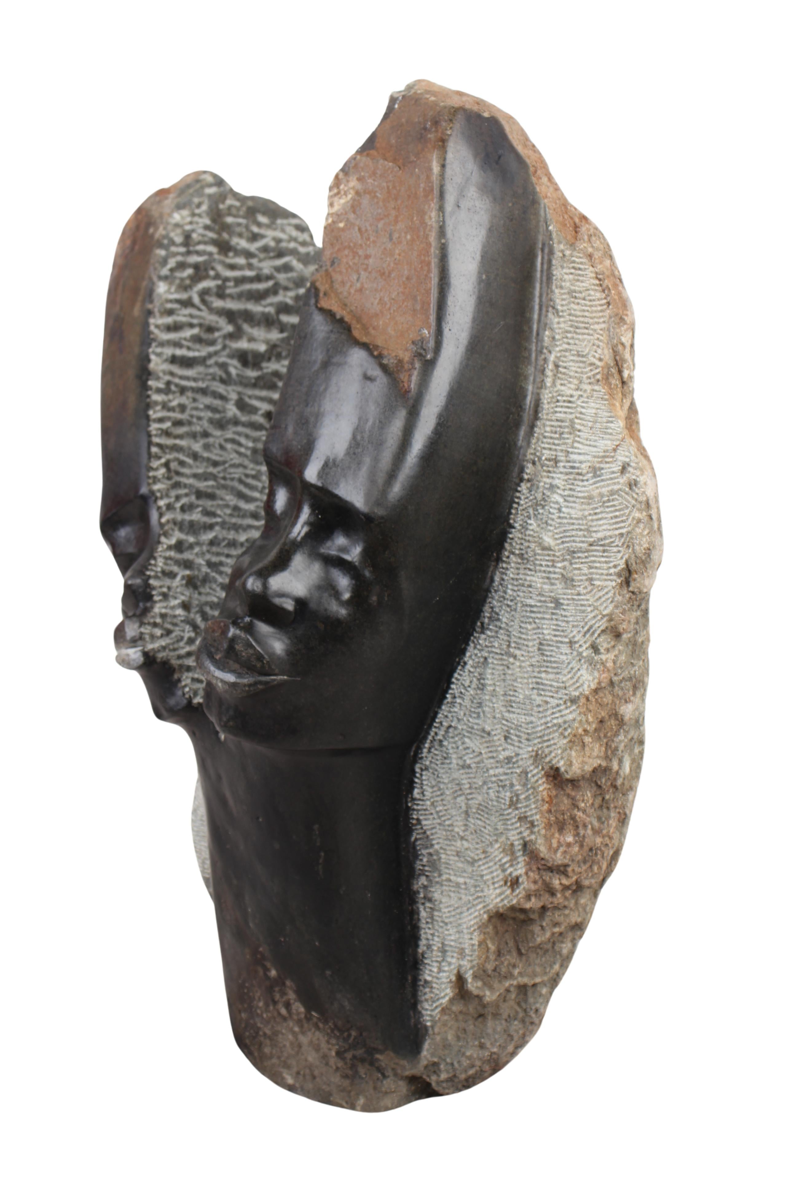 Shona Tribe Springstone Head Abstract ~26.8" Tall (New 2024) - Shona Stone