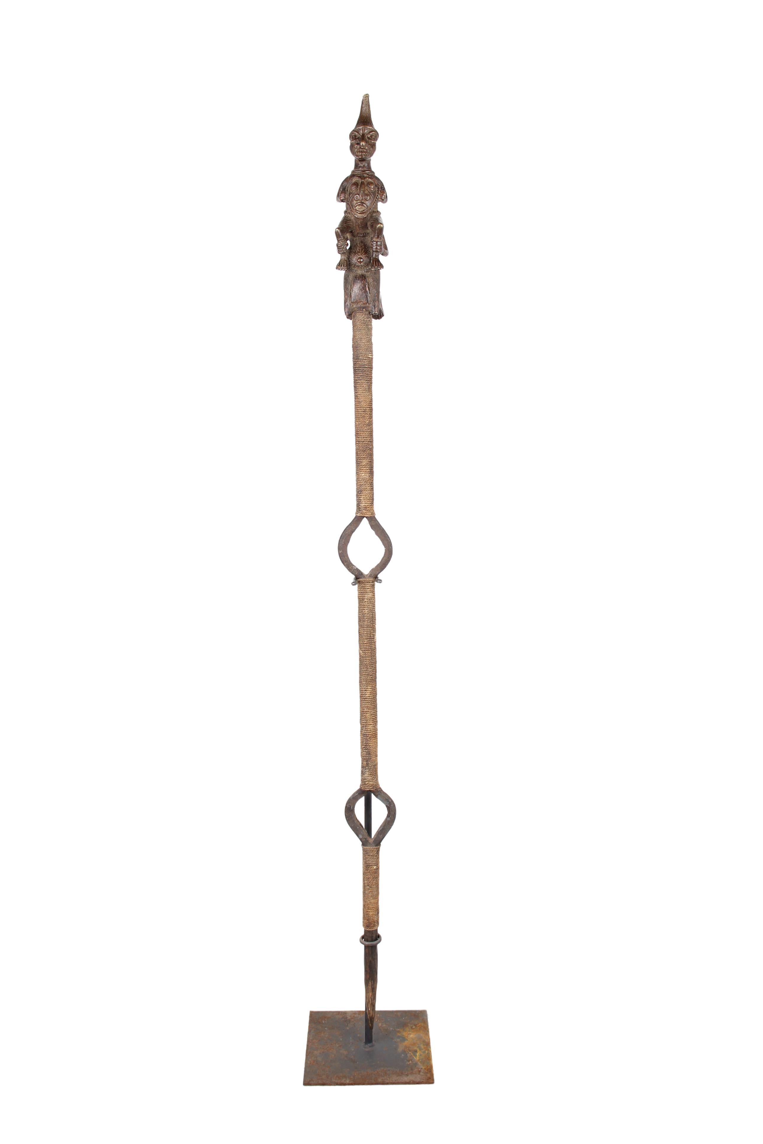 Igbo/Ibo Tribe Bronze Walking Stick ~57.1" Tall (New 2024)