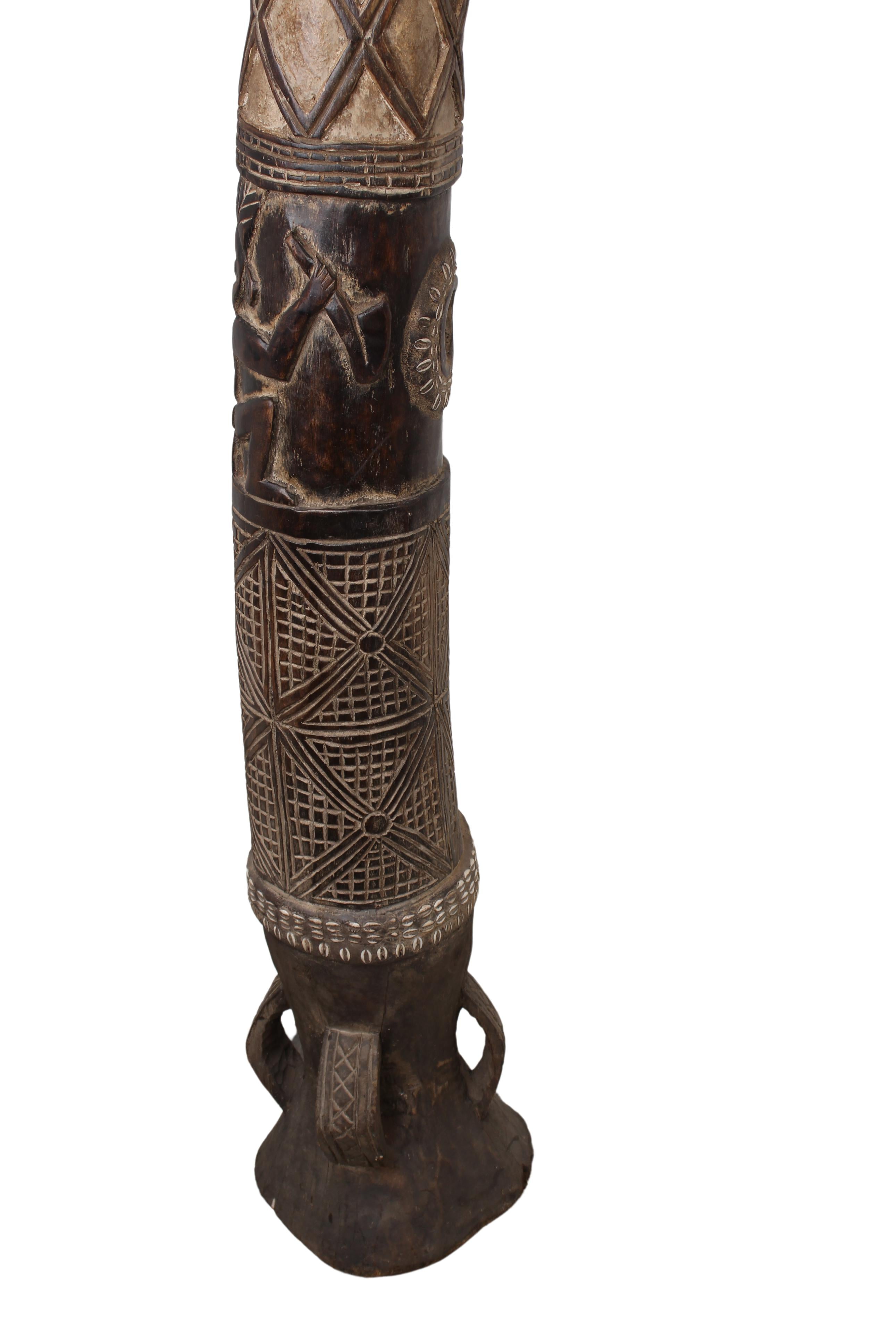 Bamileke Tribe Bronze Tusks ~100" Tall (New 2024) - West African Artifacts