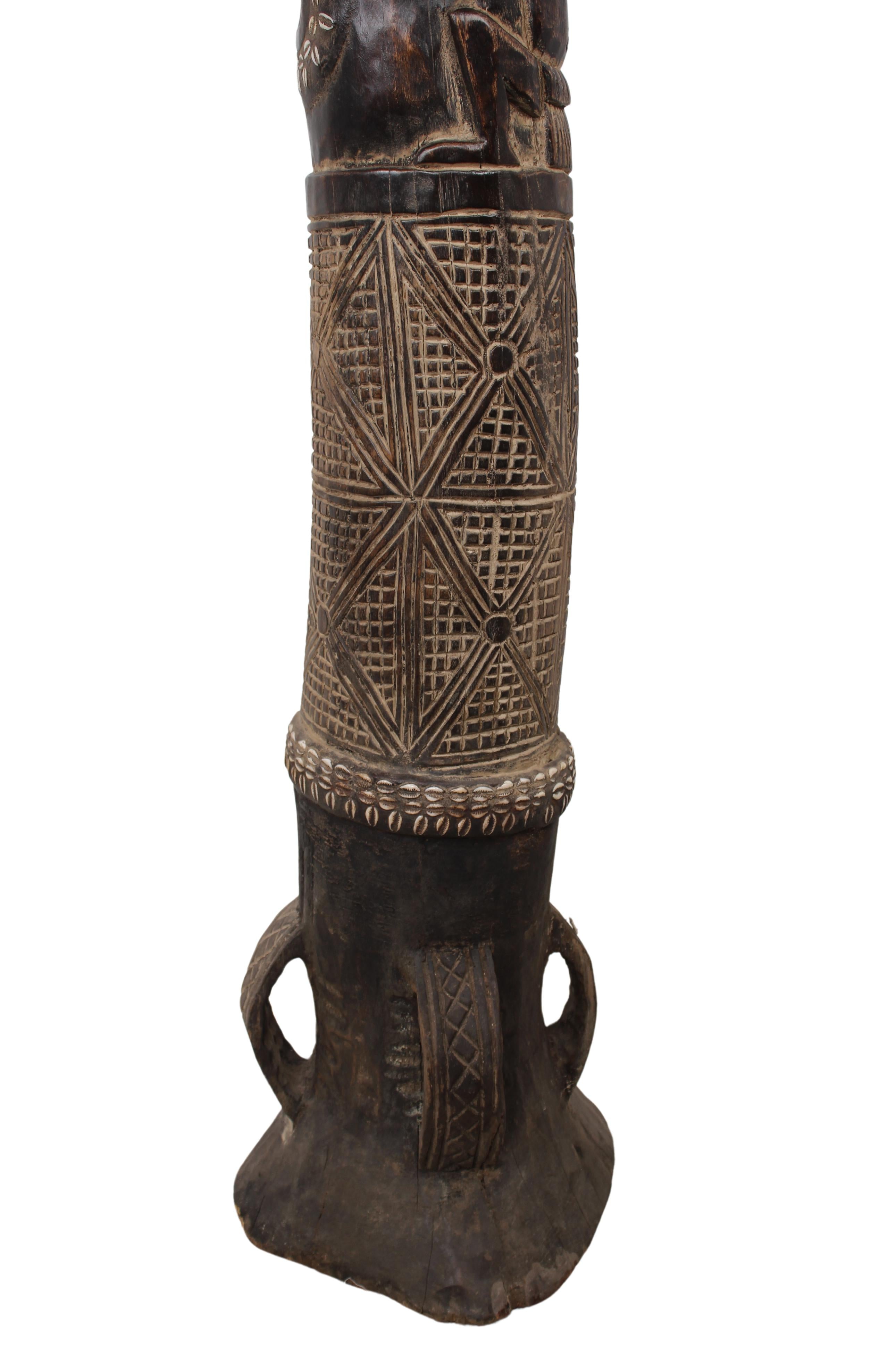 Bamileke Tribe Bronze Tusks ~100" Tall (New 2024) - West African Artifacts