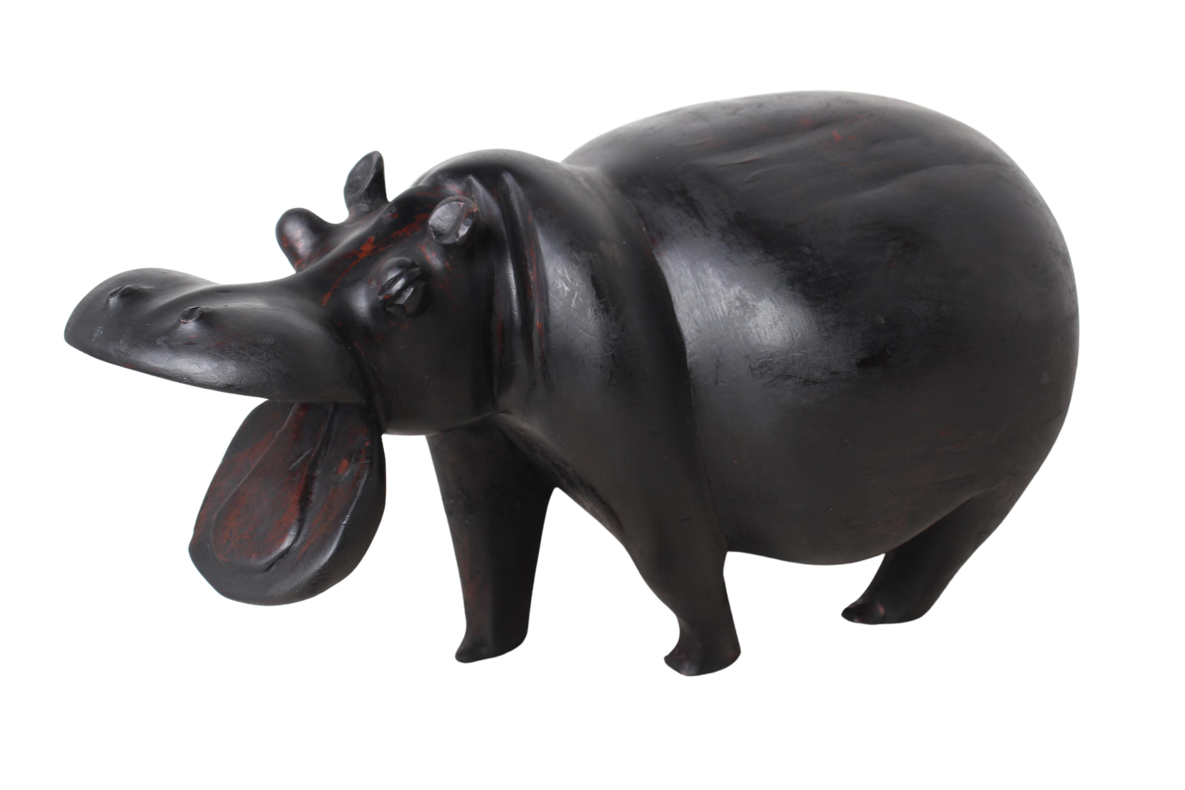 Chichewa Tribe Wooden Hippo ~11