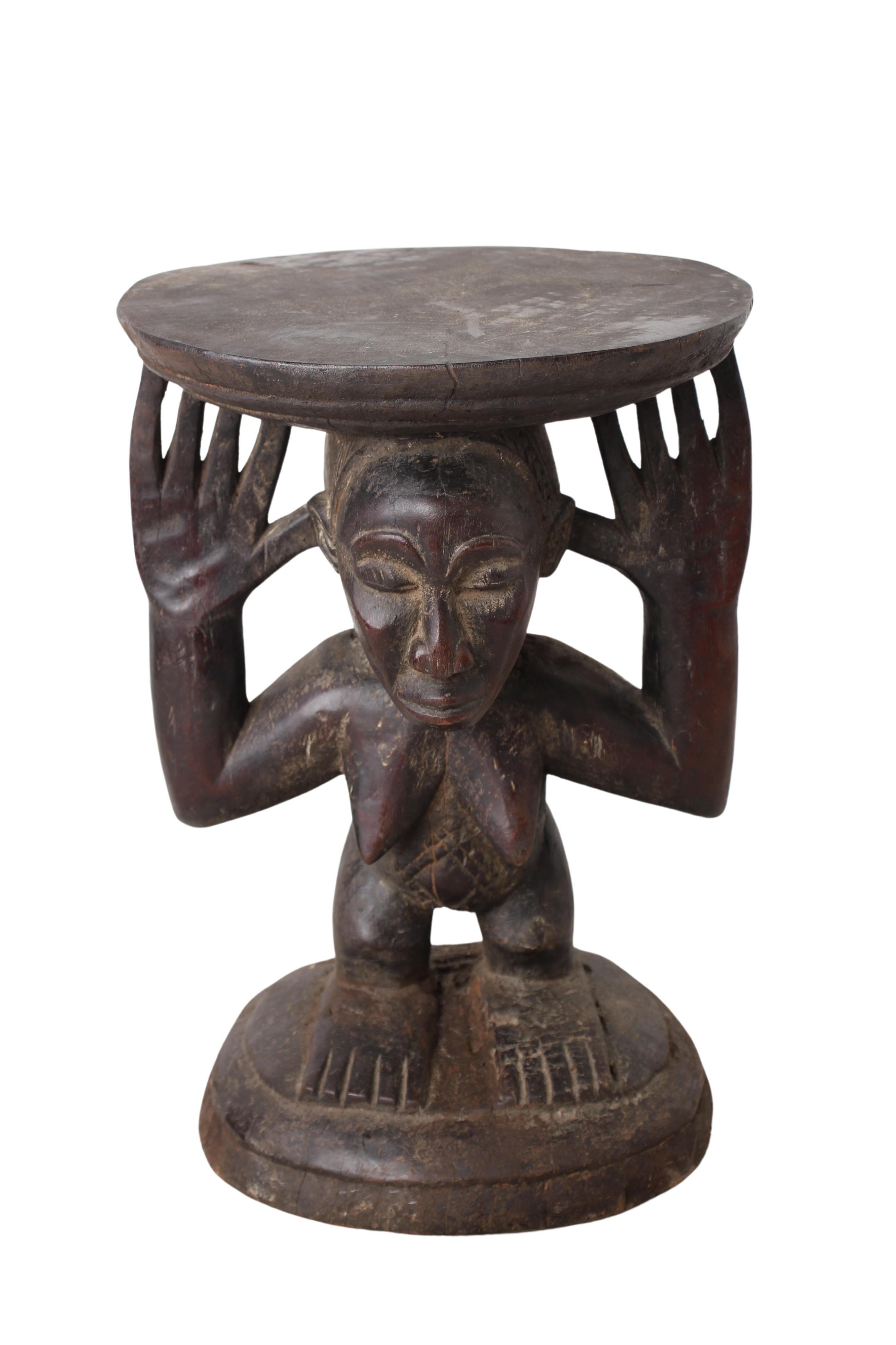 Luba/Baluba Tribe Royal Stool ~16.5" Tall (New 2024)