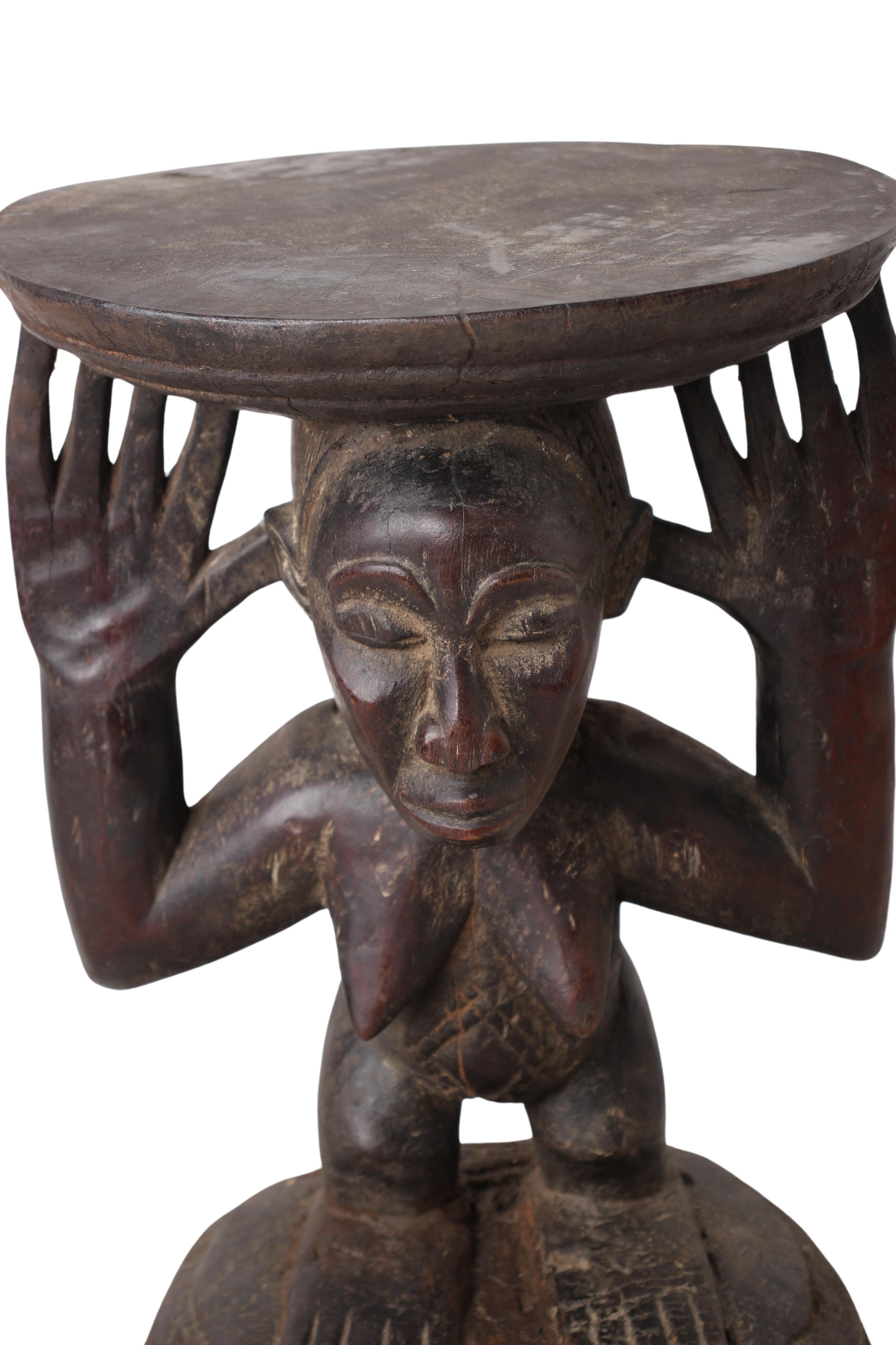 Luba/Baluba Tribe Royal Stool ~16.5" Tall (New 2024)