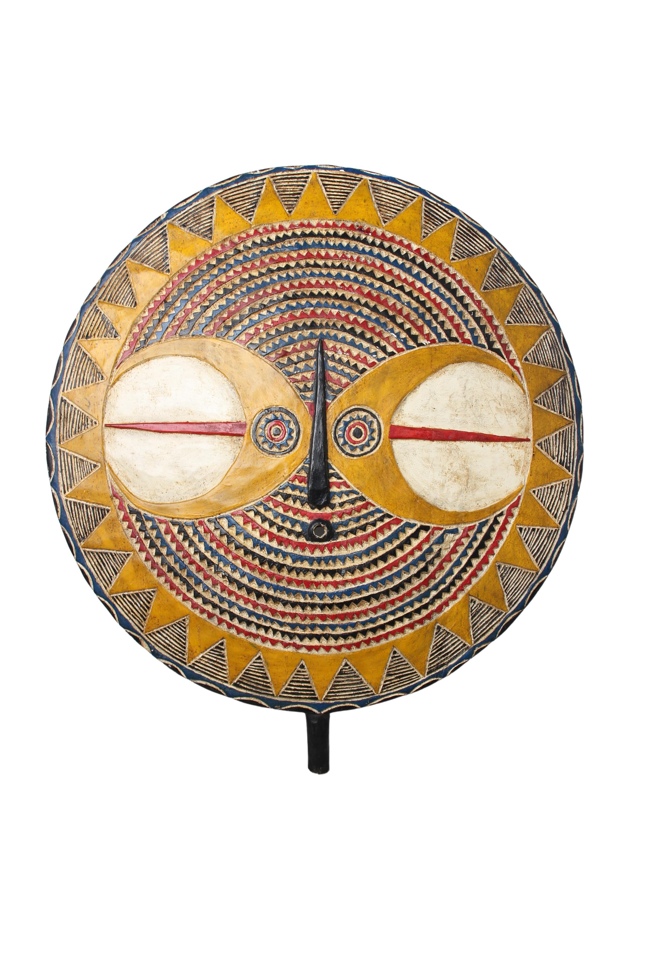Bobo Tribe Sun Mask ~53.5" Tall (New 2024) - West African Artifacts
