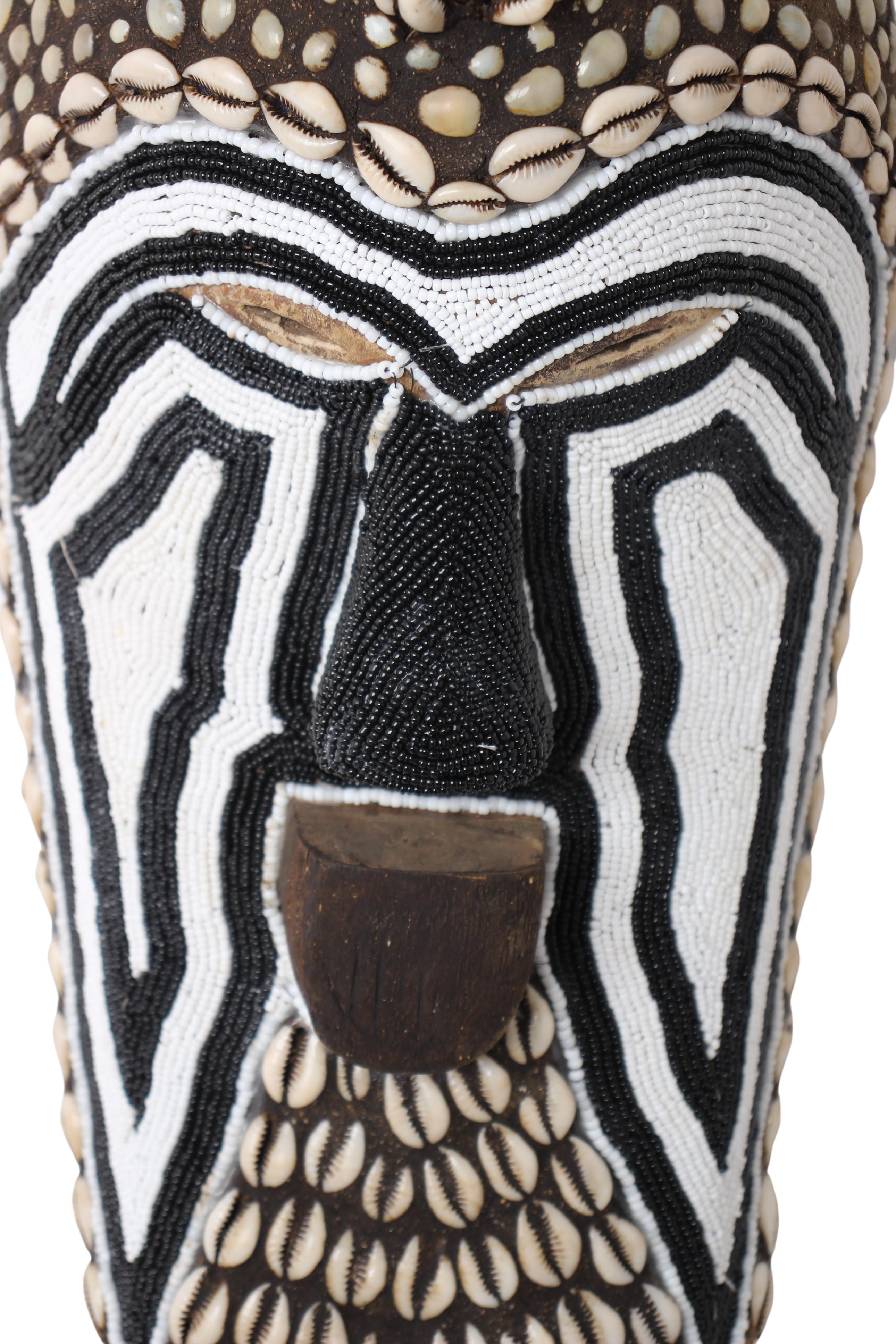 Basongye/Songye Tribe Beaded Mask ~16.5" Tall (New 2024)