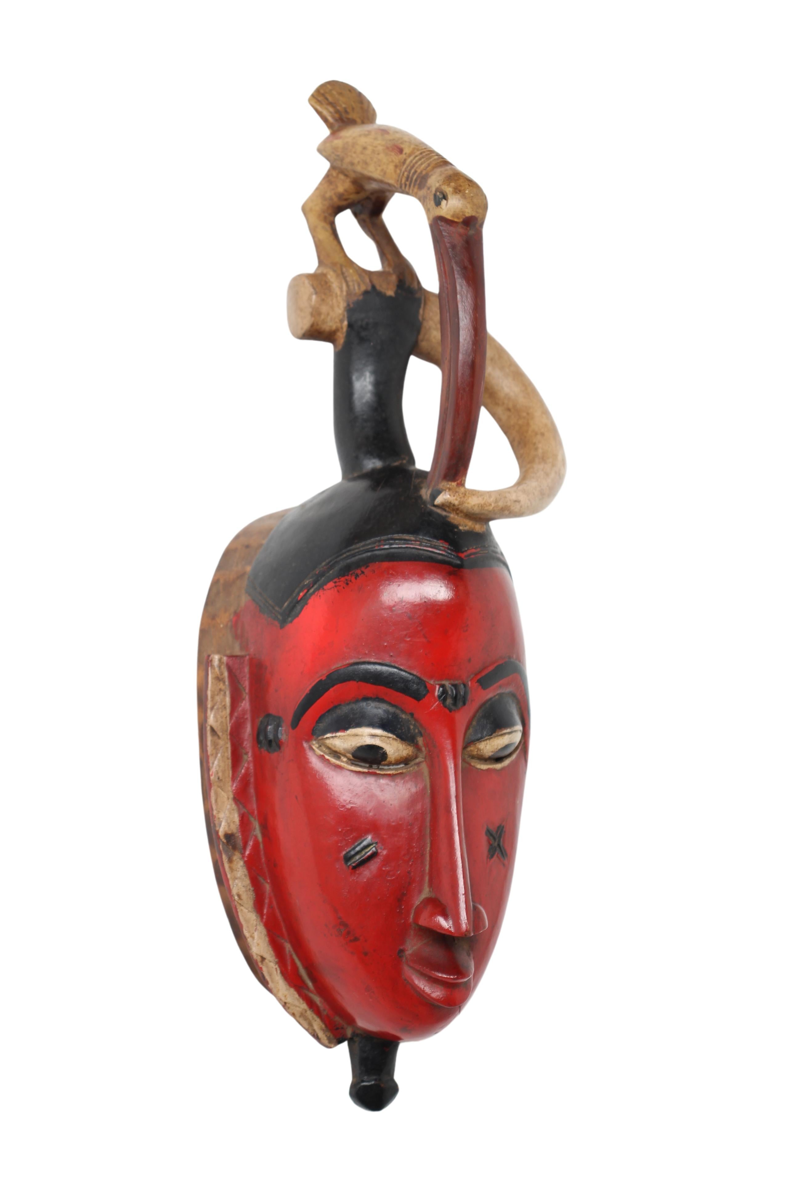 Guro Tribe Mask ~17.3" Tall (New 2024) - West African Artifacts