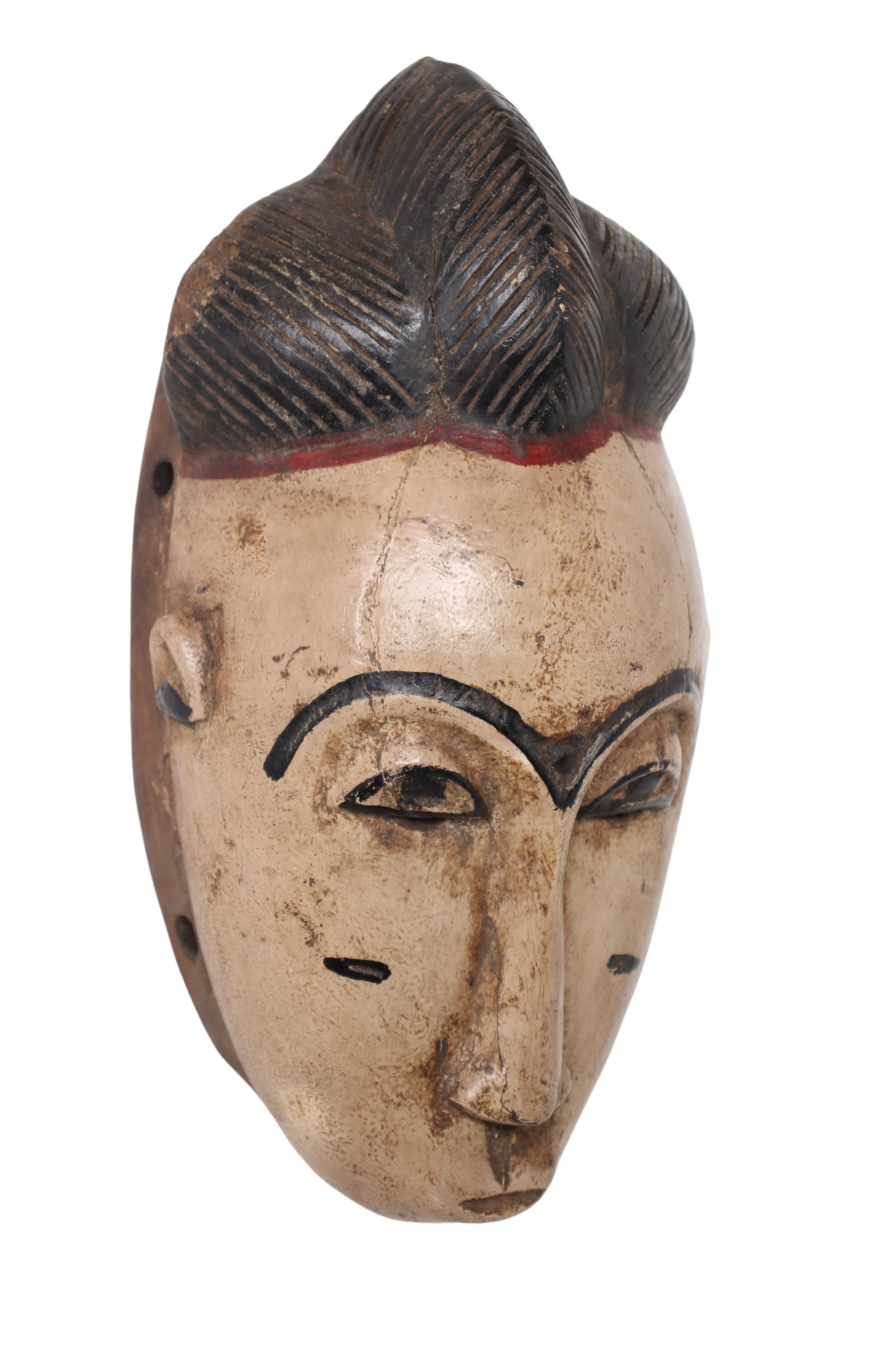 Baule Tribe Kpan Mask ~13.4" Tall (New 2024) - West African Artifacts