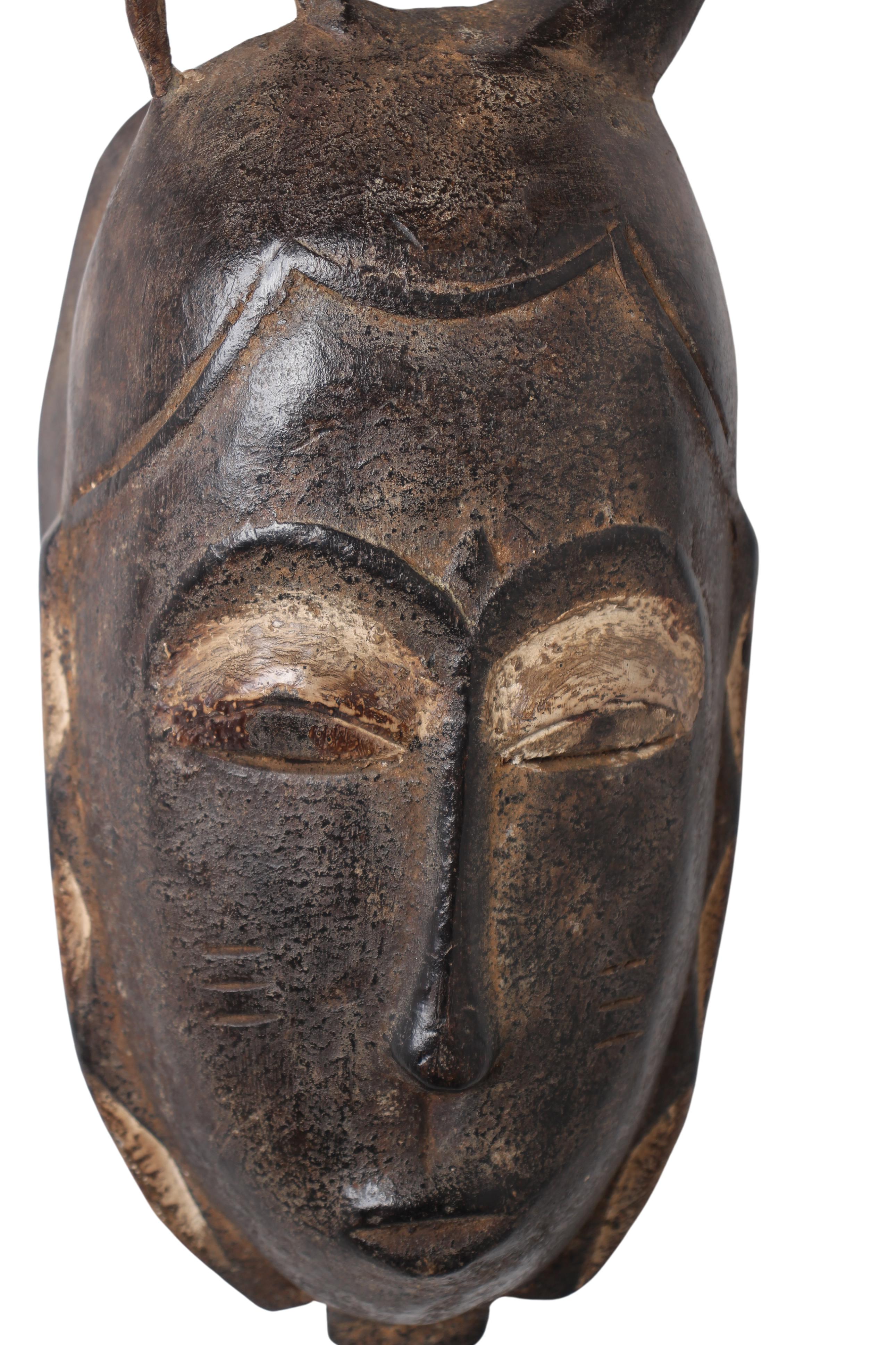 Baule Tribe Mask ~14.6" Tall (New 2024) - West African Artifacts