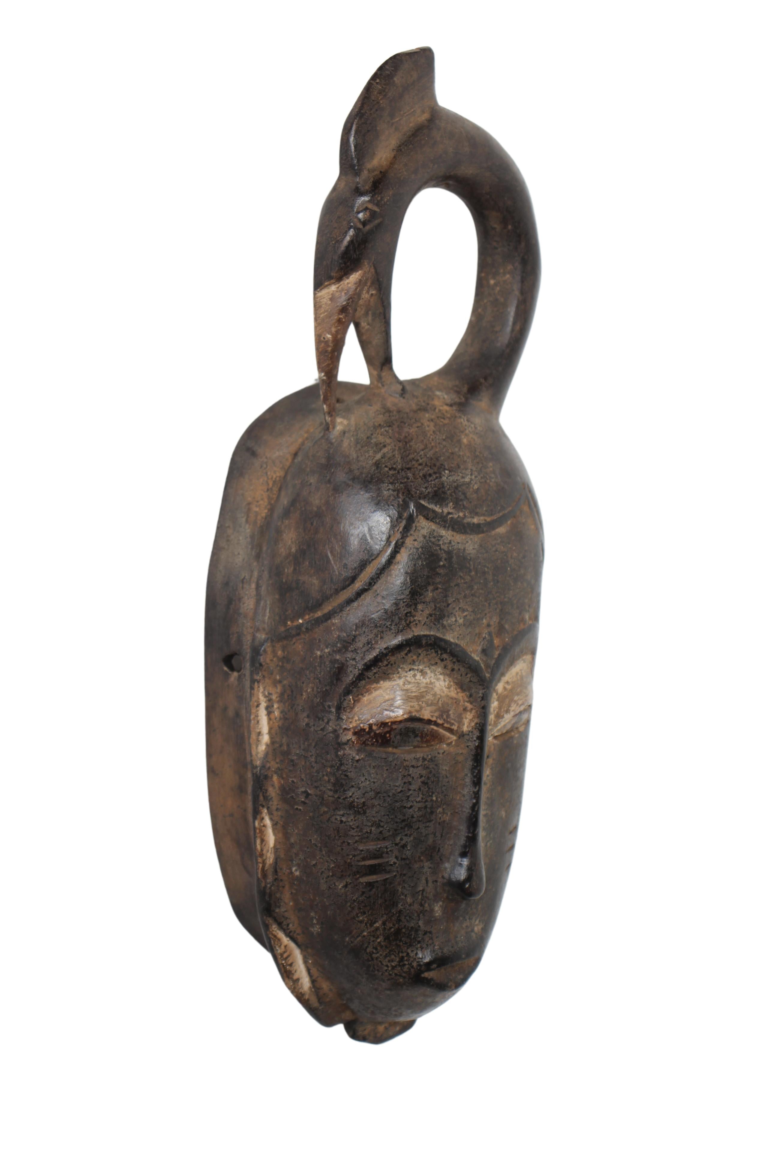 Baule Tribe Mask ~14.6" Tall (New 2024) - West African Artifacts