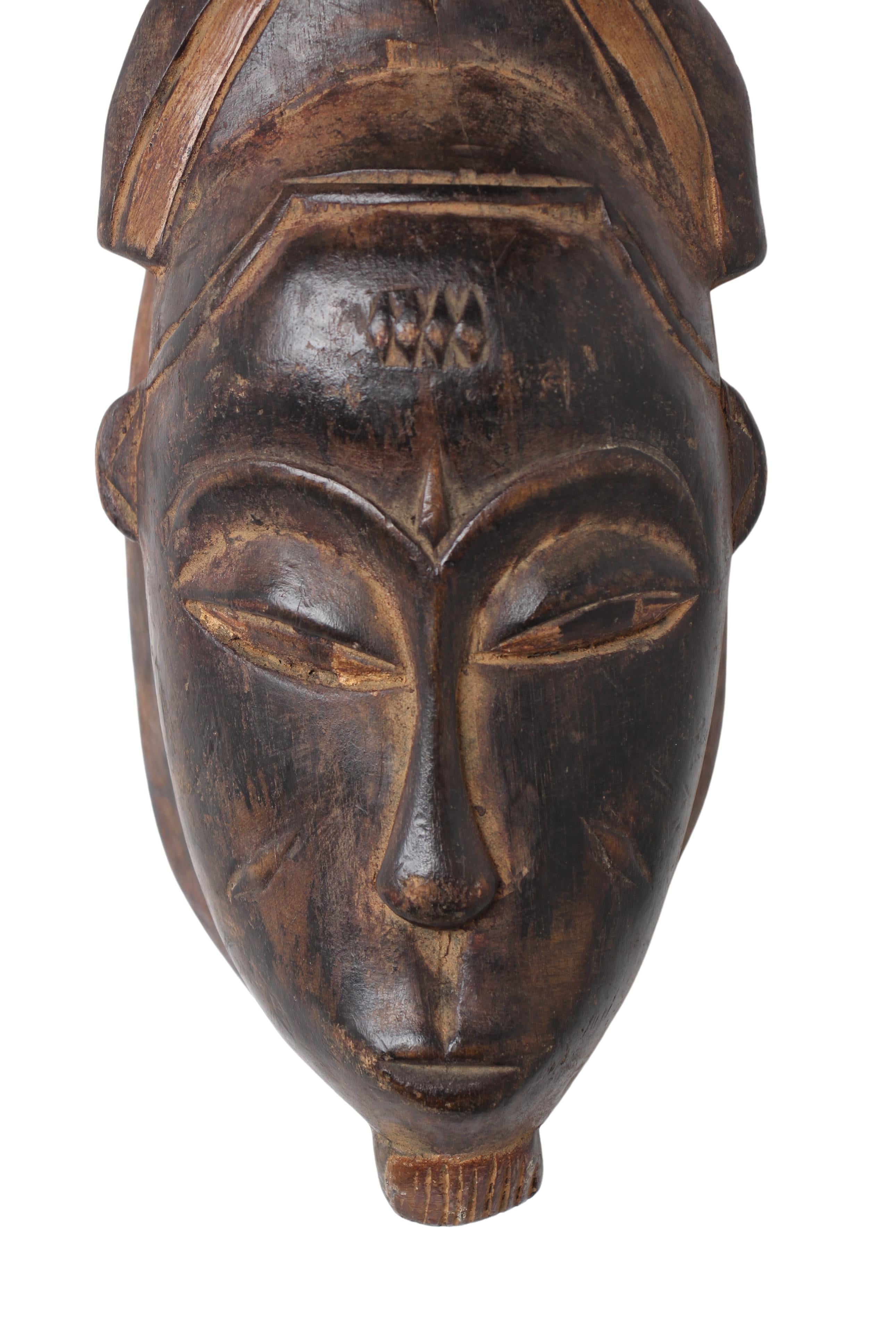 Baule Tribe Mask ~14.2" Tall (New 2024)