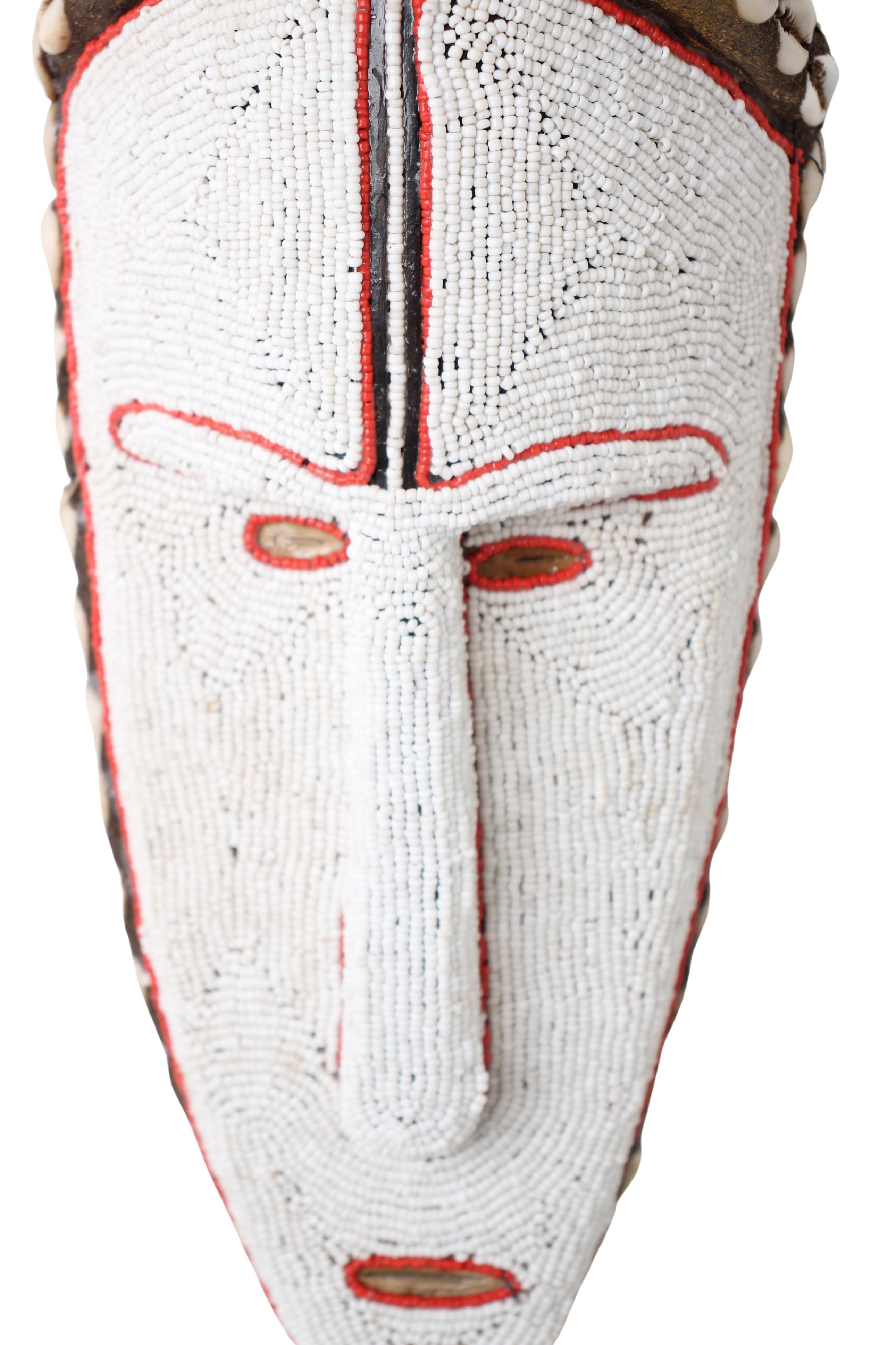 Fang Tribe Beaded Mask ~13.4" Tall (New 2024)