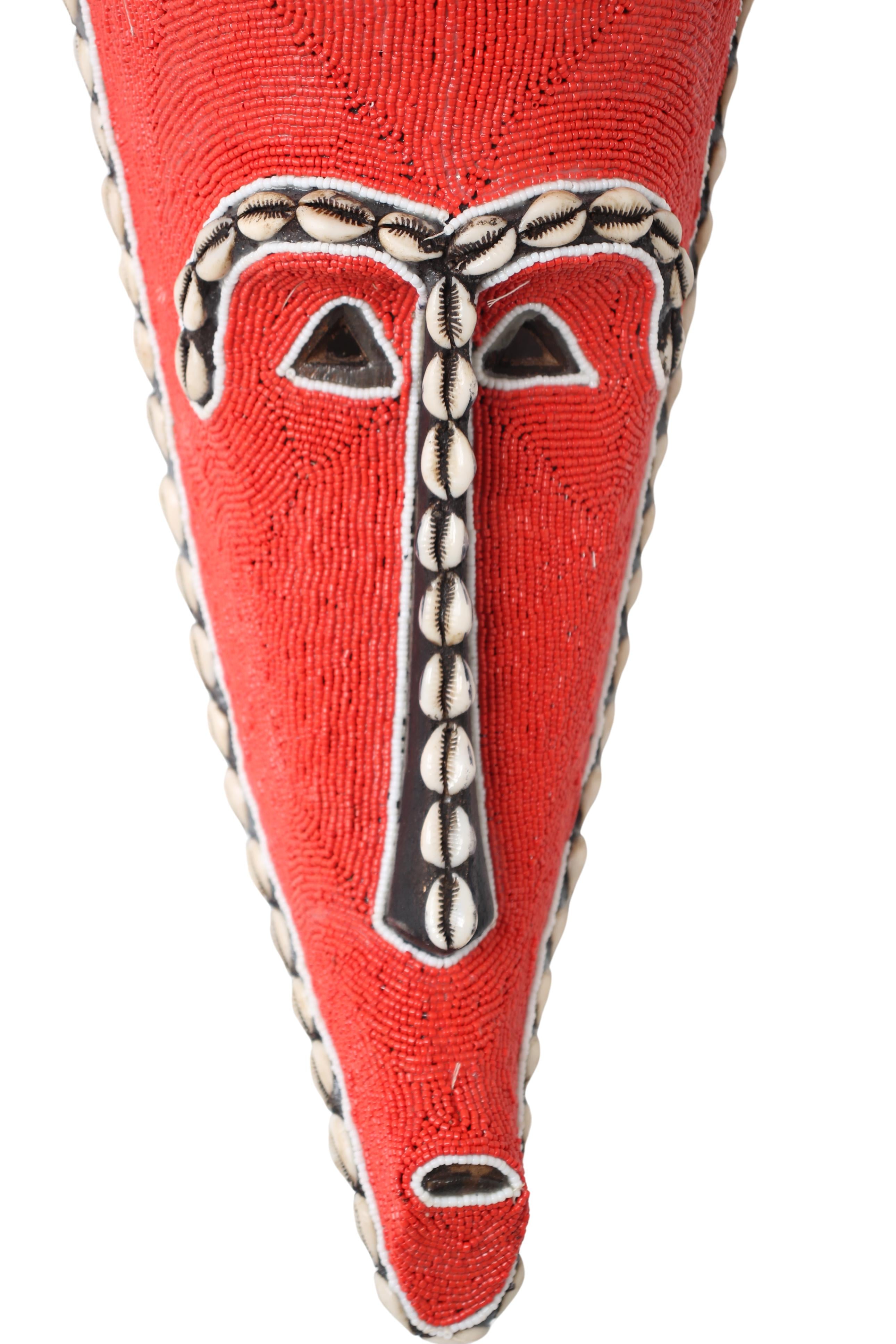 Fang Tribe Beaded Mask ~18.5" Tall (New 2024)