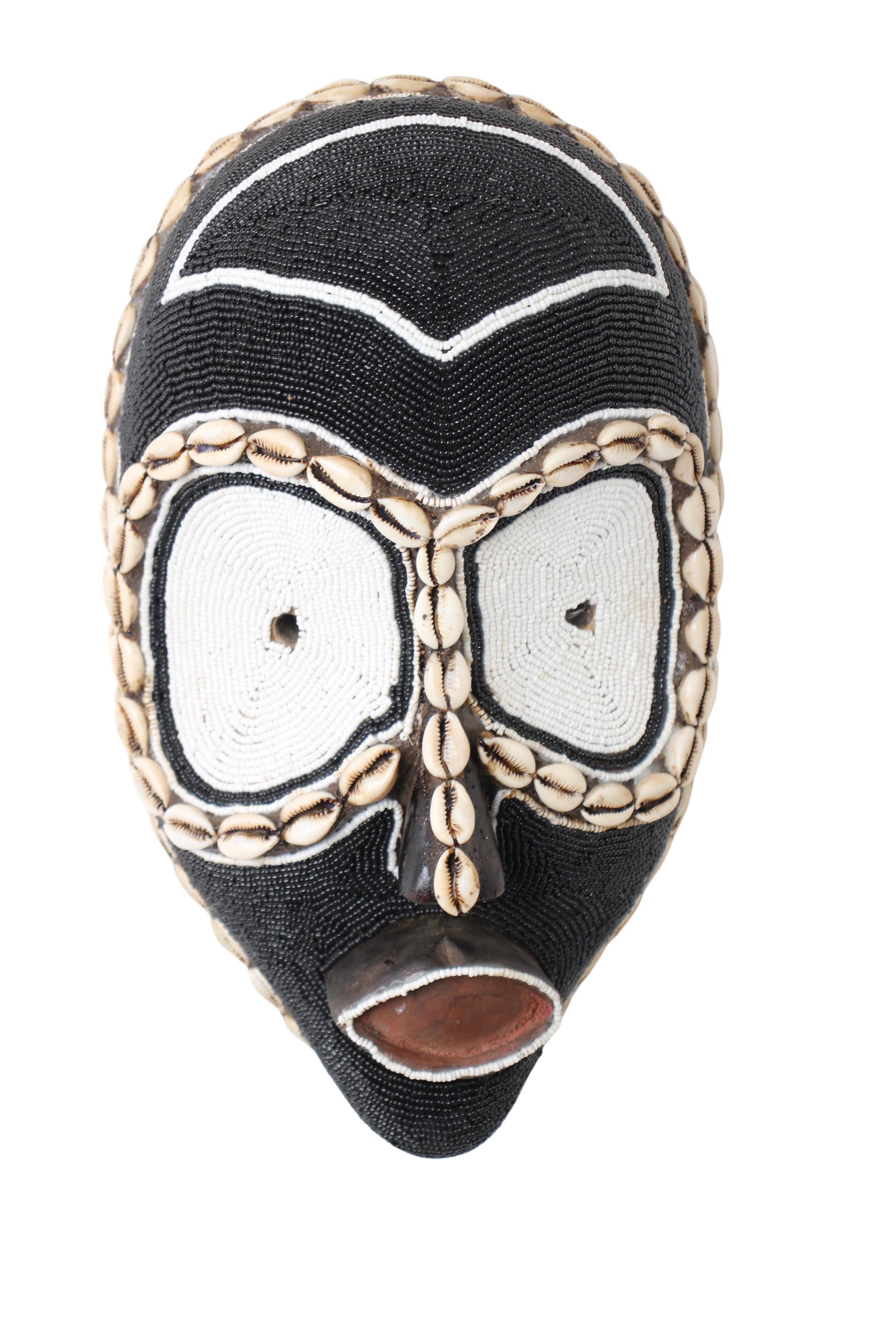 Fang Tribe Beaded Mask ~13" Tall (New 2024)