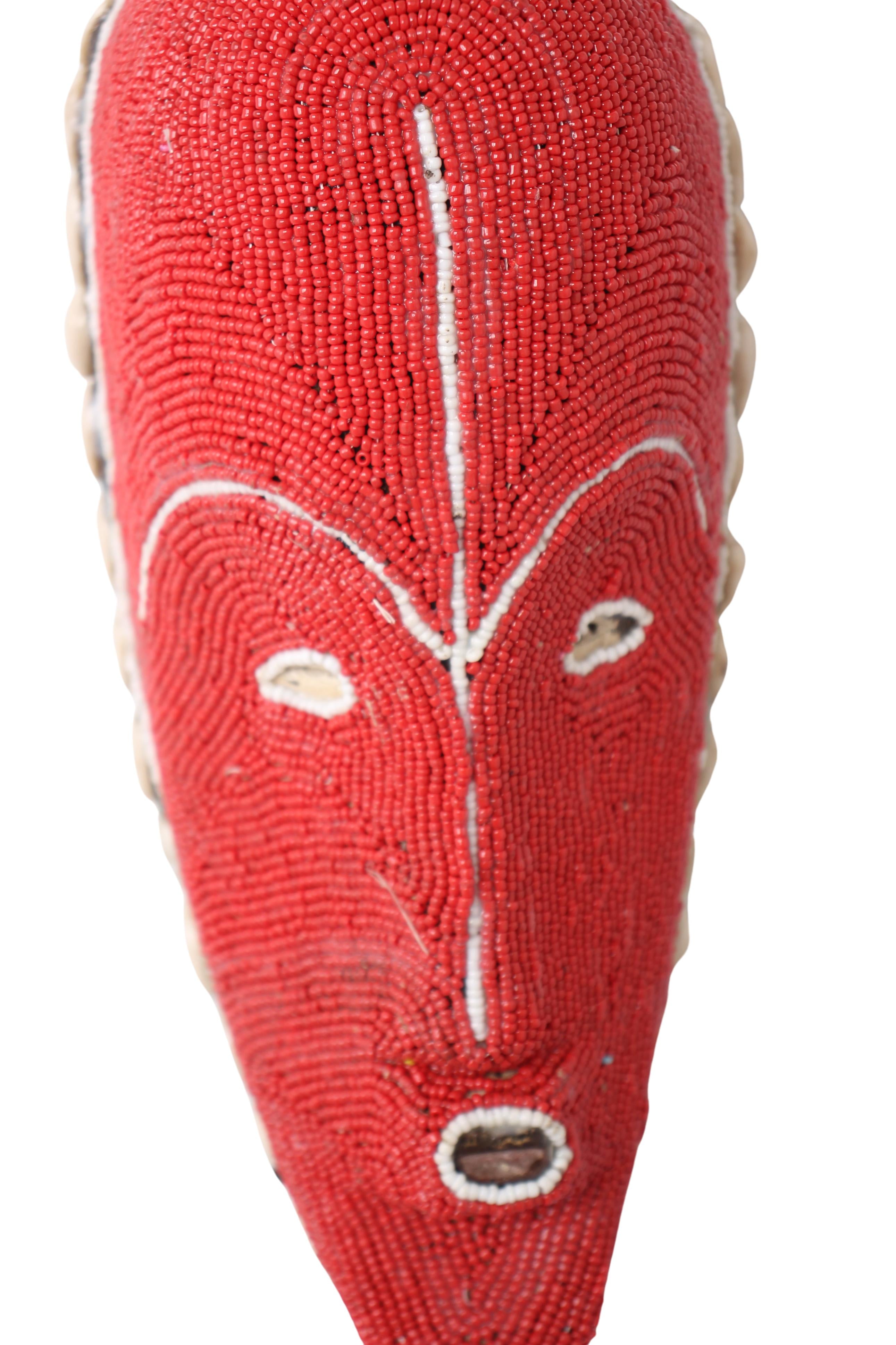 Fang Tribe Beaded Mask ~11" Tall (New 2024)