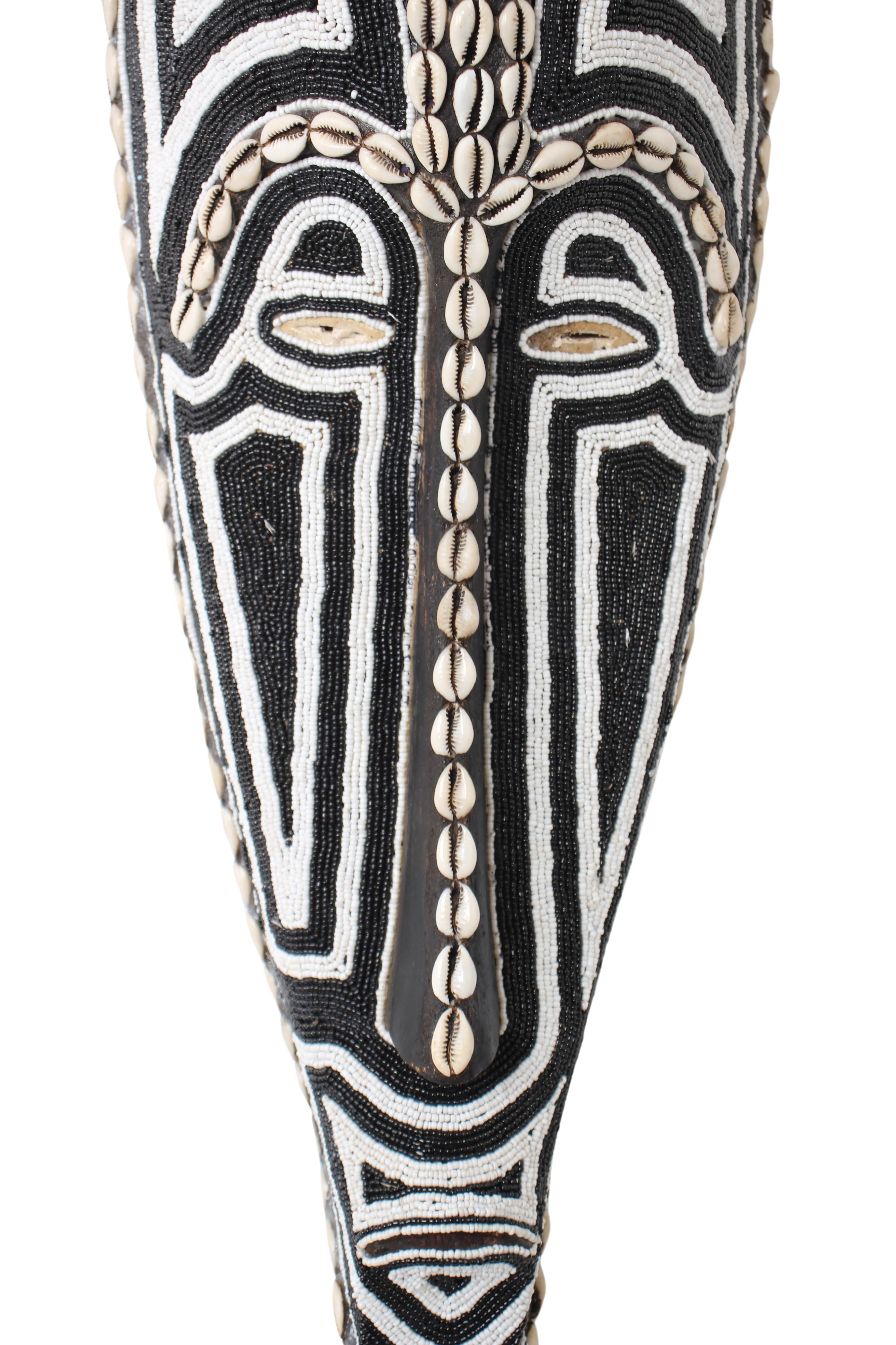 Fang Tribe Beaded Mask ~22.8" Tall (New 2024)